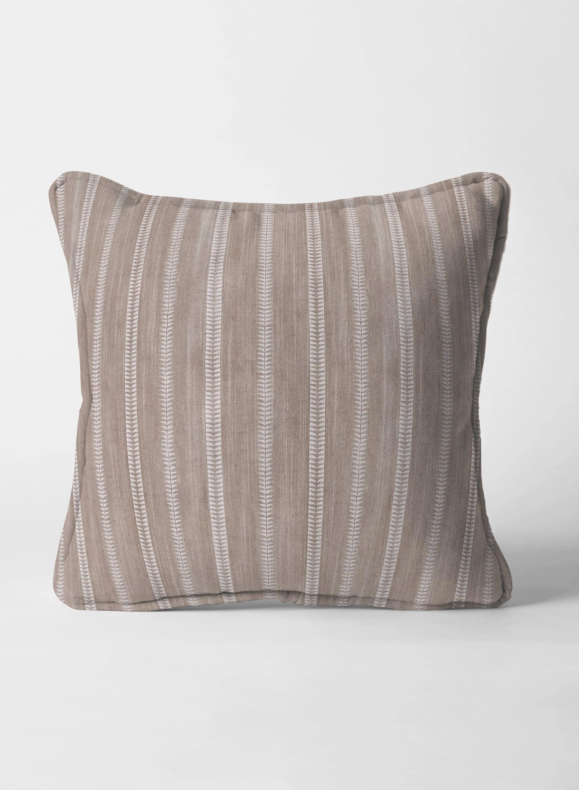Lightweight Lyon Cotton Cushion Cover Brown Pattern 1 High-Grade