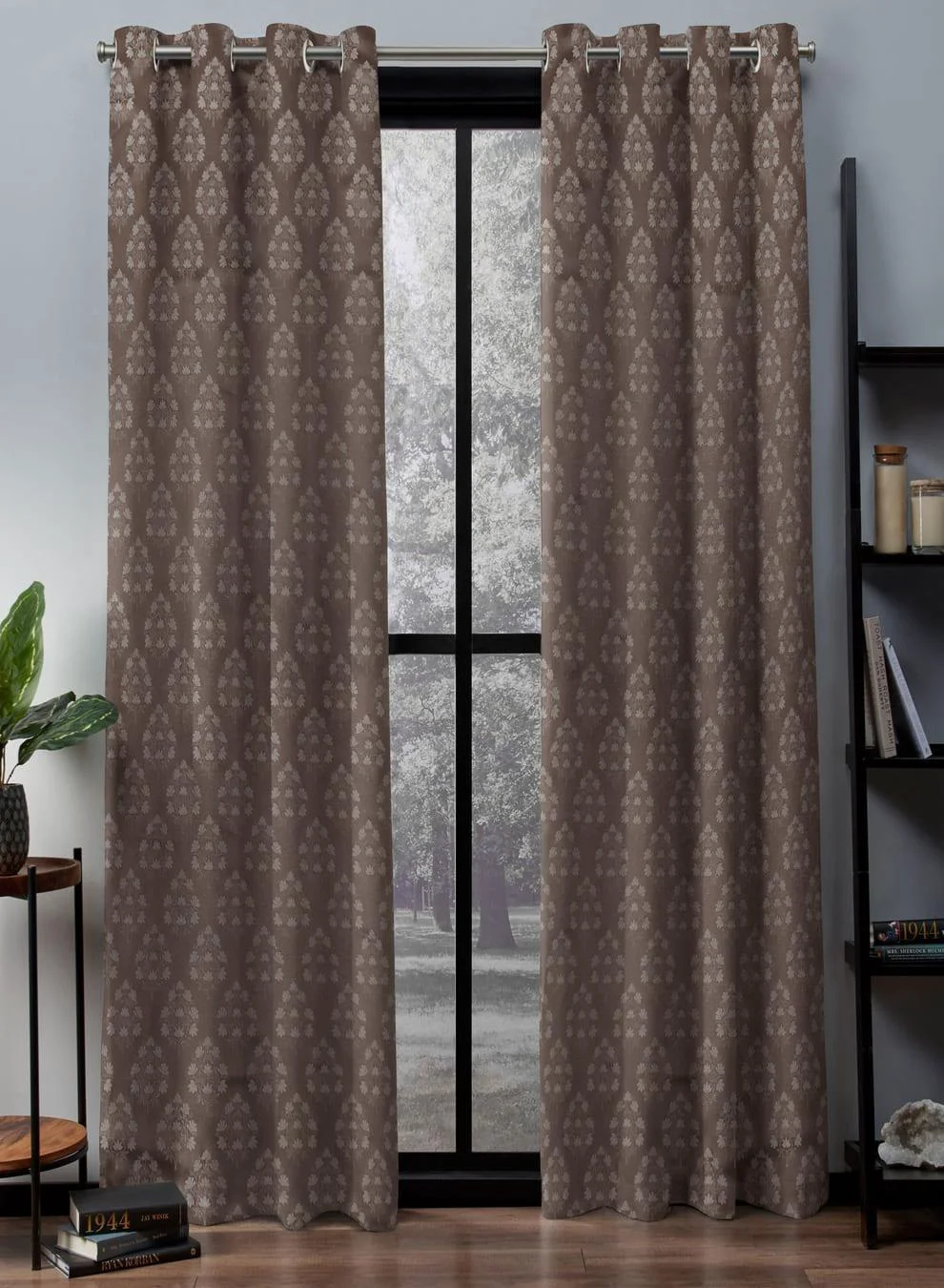 Advanced Flavia Jacquard Room Darkening Curtains Intricate Floral Motifs Brown Set of 2 Fully CustomizableThe Guide to Measuring and Choosing Curtains Fine