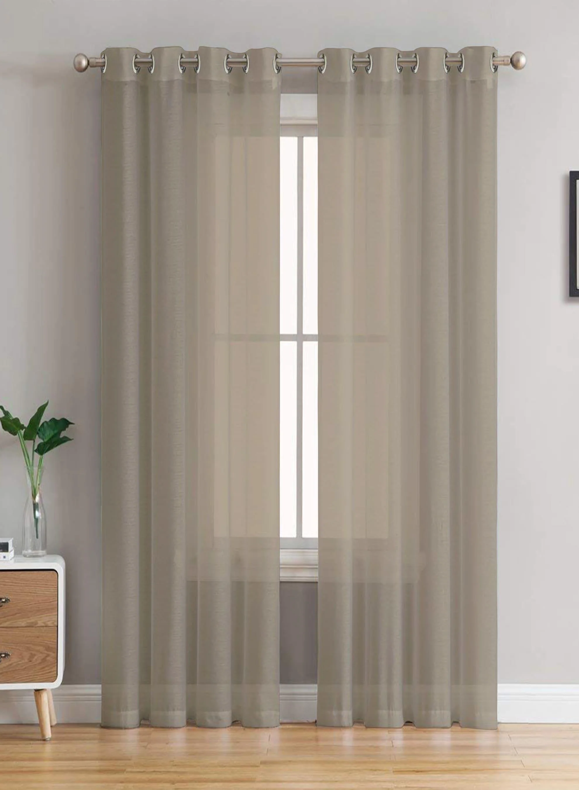 Superior Elwana Plain Sheer Curtains Rhino Gray Set of 2The Guide to Measuring and Choosing Curtains Luxury