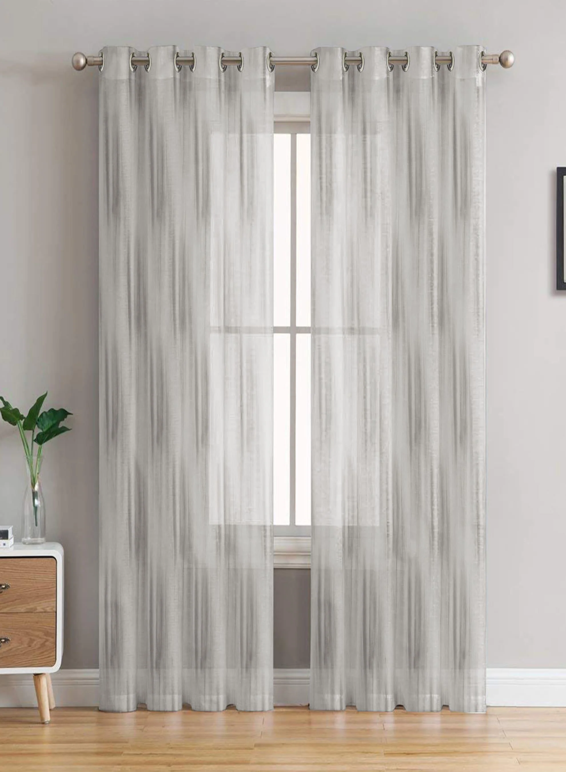 Quality Farella Textured Sheer Curtains Gray Set of 2The Guide to Measuring and Choosing Curtains Effective