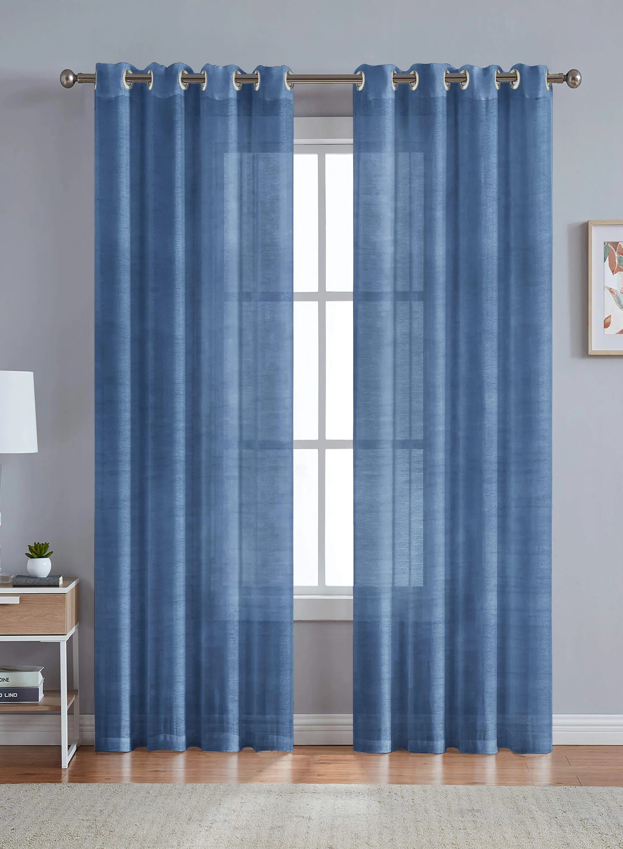 Exclusive Venezia Sheer Curtains Airy Minimal Elegant Gulf Blue Set of 2 Fully CustomizableThe Guide to Measuring and Choosing Curtains Prestigious