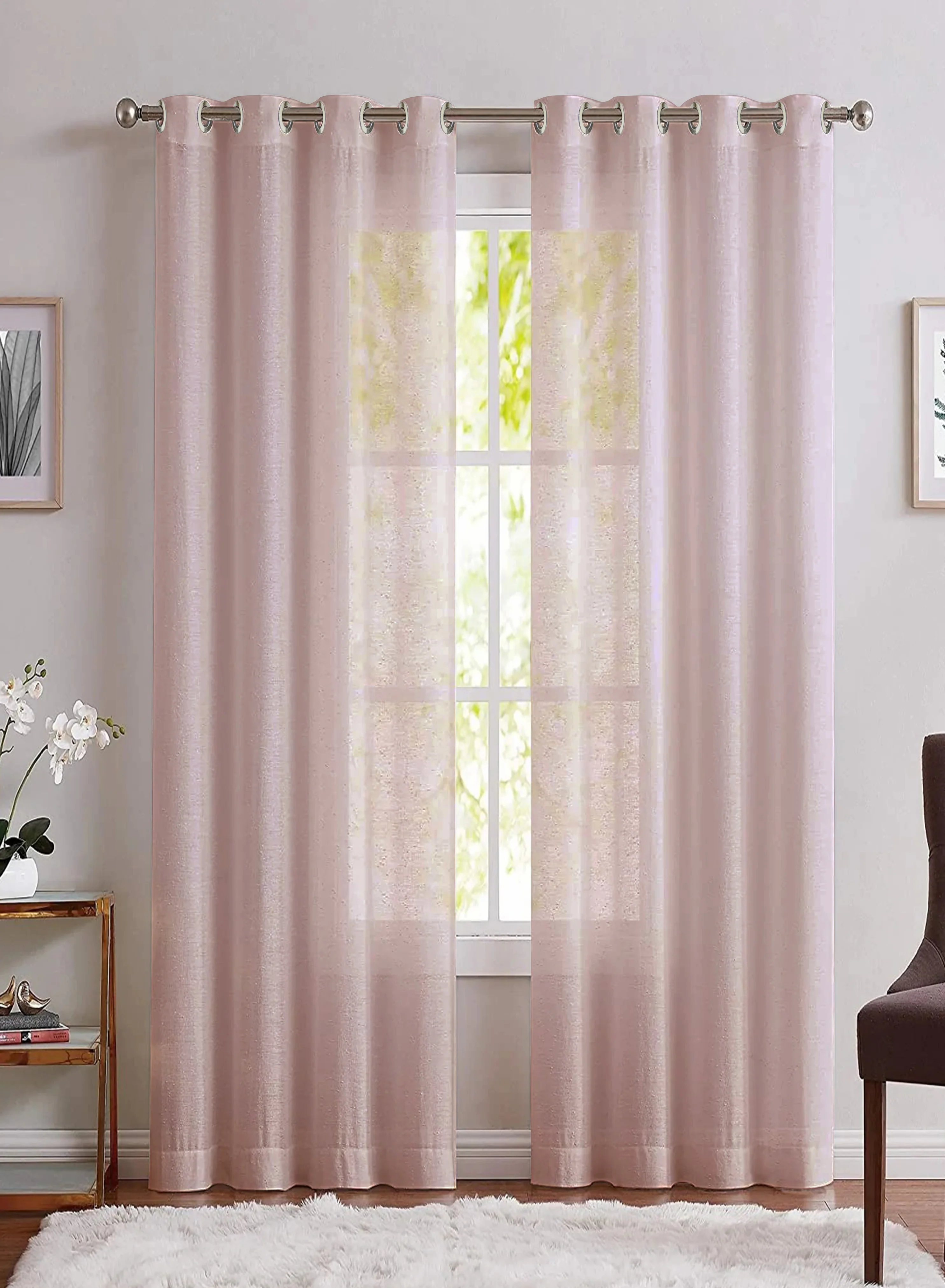Comfortable Casper Plain Sheer Curtains Pink Set of 2The Guide to Measuring and Choosing Curtains High-End