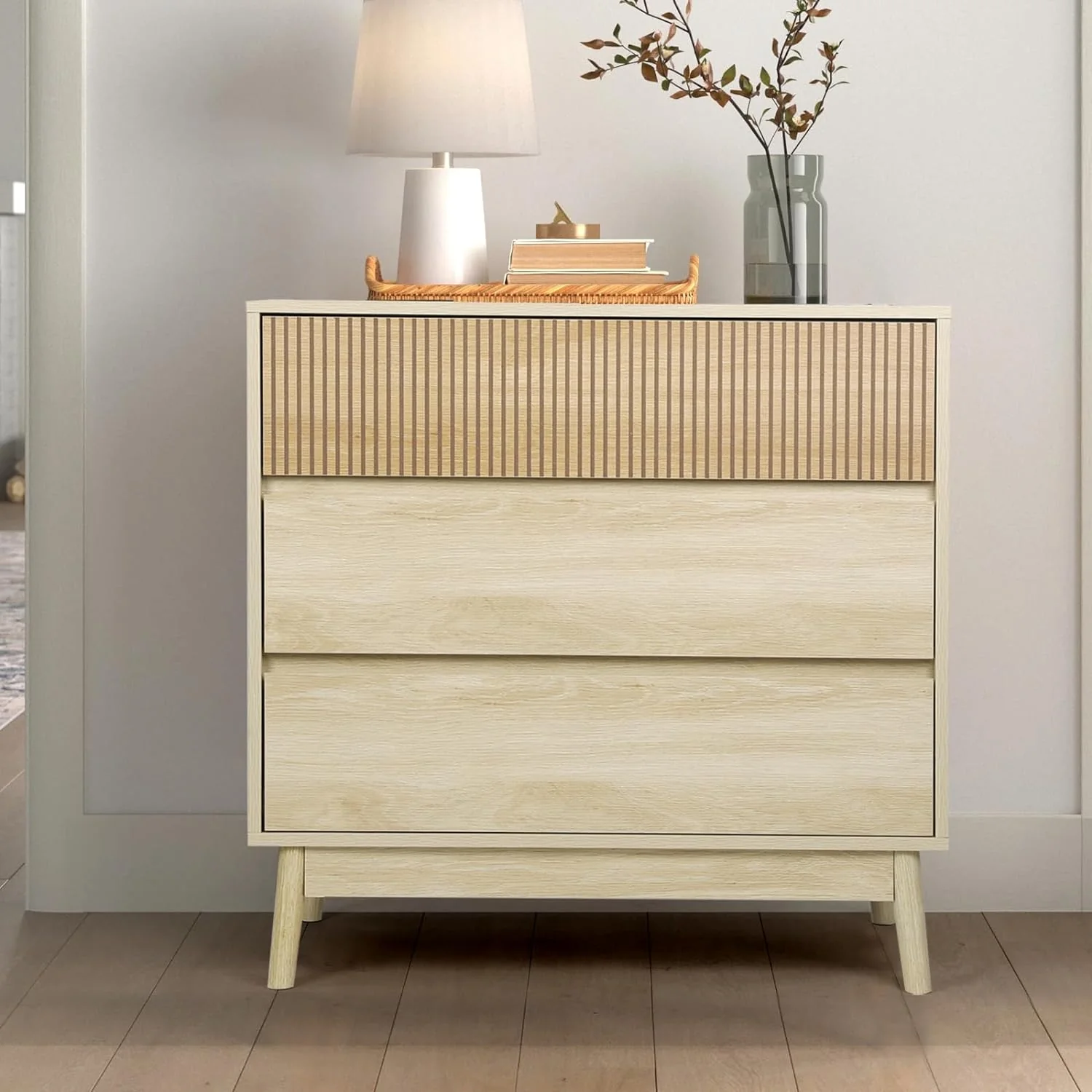 Eco-Friendly 3 Drawer Dresser Farmhouse Storage Chest with Wide Drawers3 Drawer Dresser Farmhouse Storage Chest with Wide Drawers Specialty