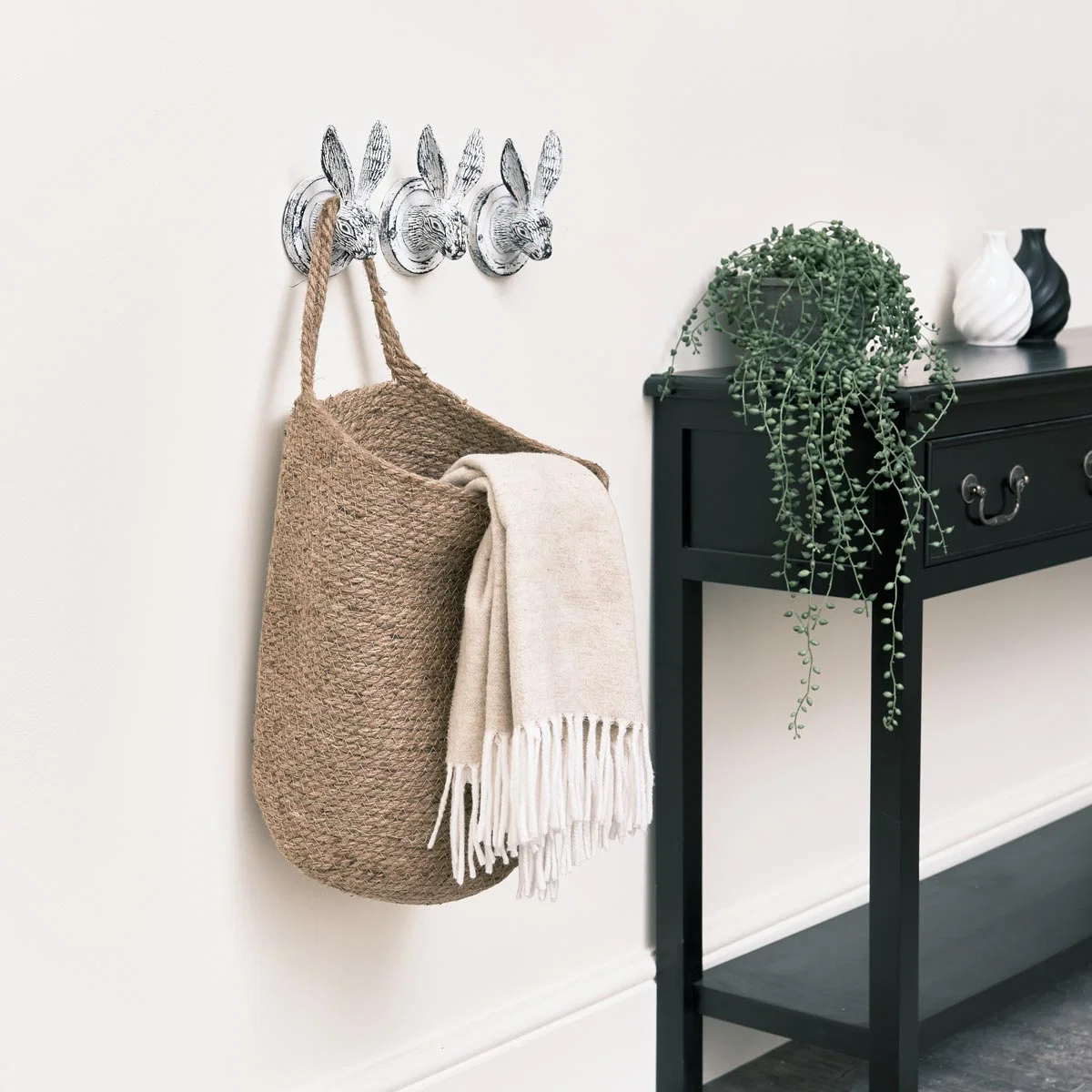High-Quality Large Jute Hanging Basket 48cm x 34cm Soft