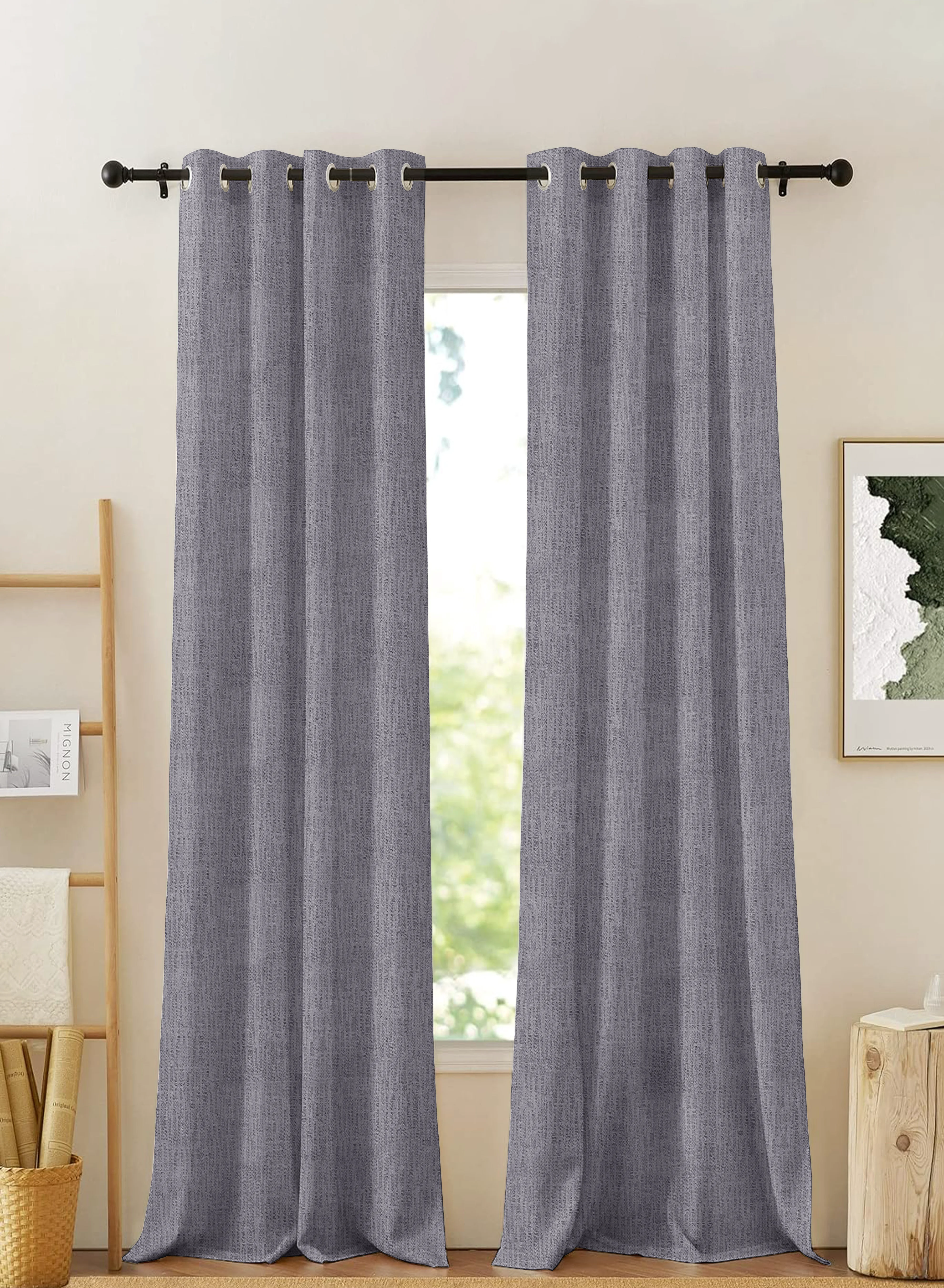 Practical Elora Textured Blackout Curtains Minimal Design Total Light Block Gray Set of 2 Fully CustomizableThe Guide to Measuring and Choosing Curtains Luxury