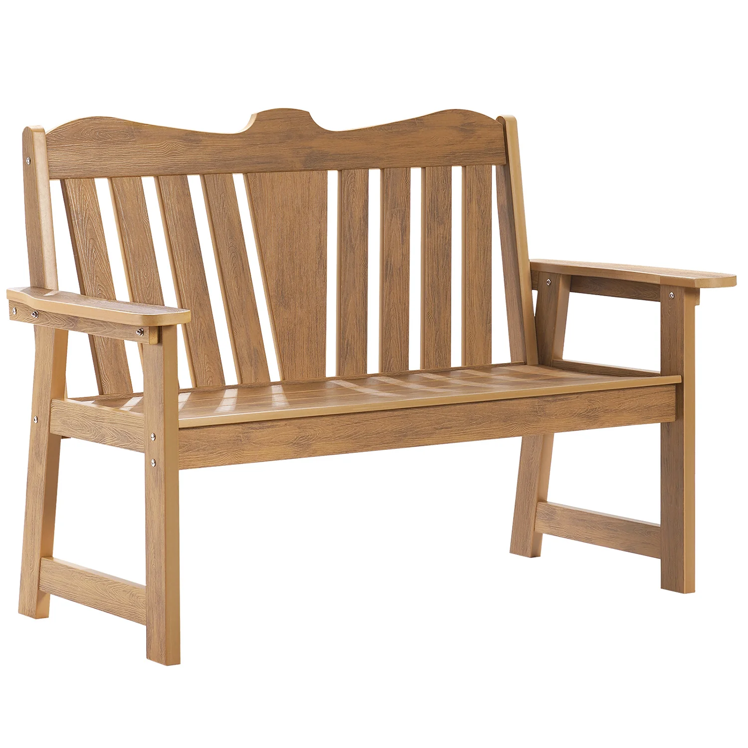 Advanced Outdoor Bench Weatherproof Patio Garden Bench with Wide Armrests and BackrestOutdoor Bench Weatherproof Patio Garden Bench with Wide Armrests and Backrest Environmentally Friendly