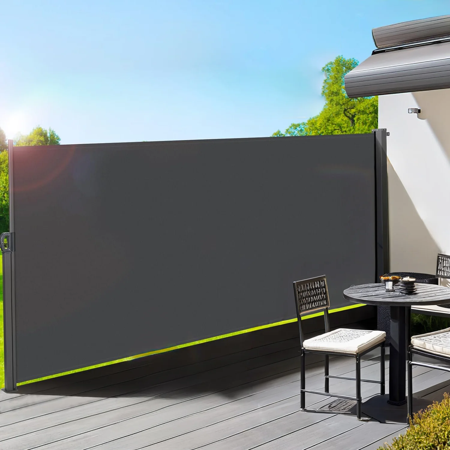 Functional Outdoor Retractable Side Awning Patio Privacy Screen With UV-resistant Waterproof for Garden BalconyOutdoor Retractable Side Awning Patio Privacy Screen With UV-resistant Waterproof for Garden Balcony Proven