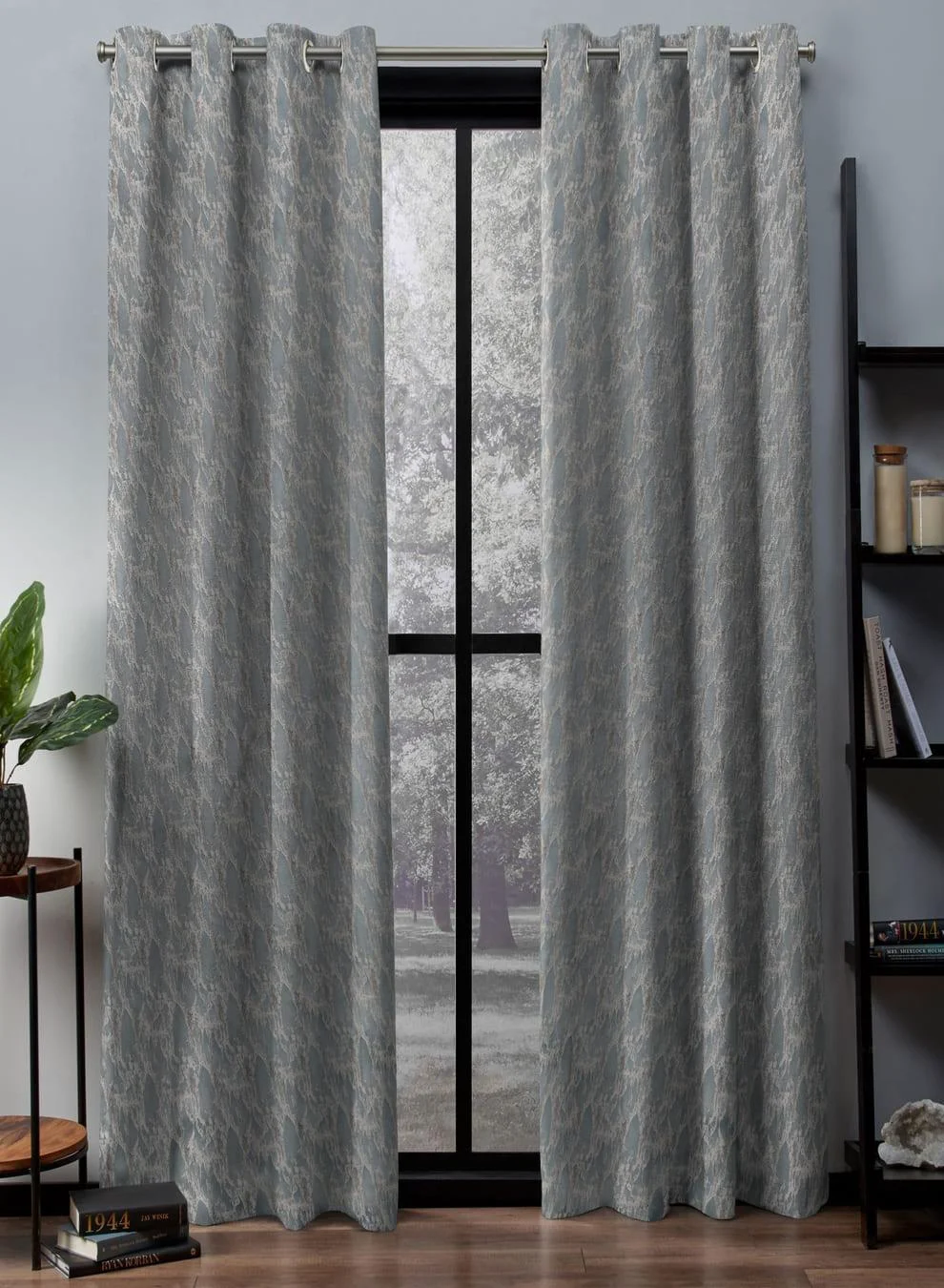 Comfortable Flavia Jacquard Room Darkening Curtains Artistic Texture Sea Green Set of 2 Fully CustomizableThe Guide to Measuring and Choosing Curtains Trendy