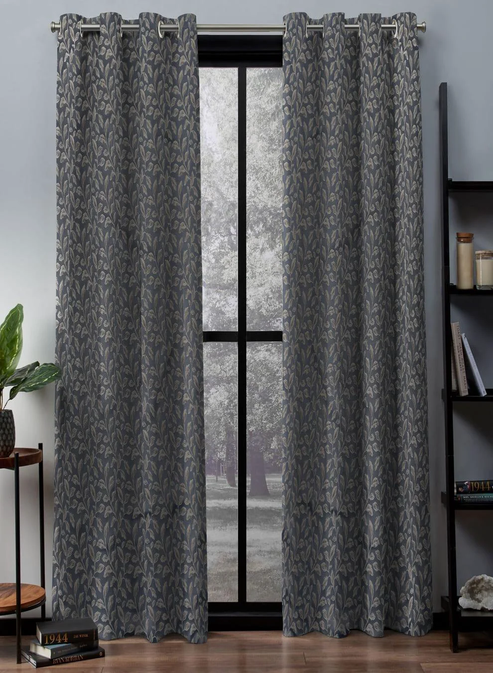 Healthy Flavia Jacquard Room Darkening Curtains Intricate Leaf Design Comet Blue Set of 2 Fully CustomizableThe Guide to Measuring and Choosing Curtains Natural