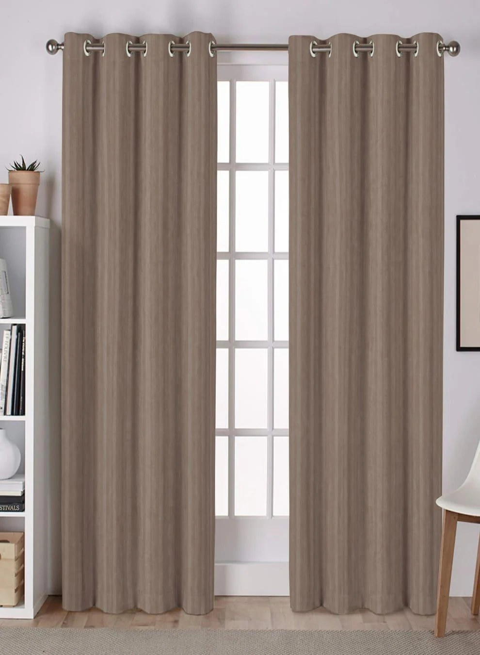 Clean Lyon Cotton Room Darkening Curtains Refined Stripe Texture Brown Set of 2 Fully CustomizableThe Guide to Measuring and Choosing Curtains Modern