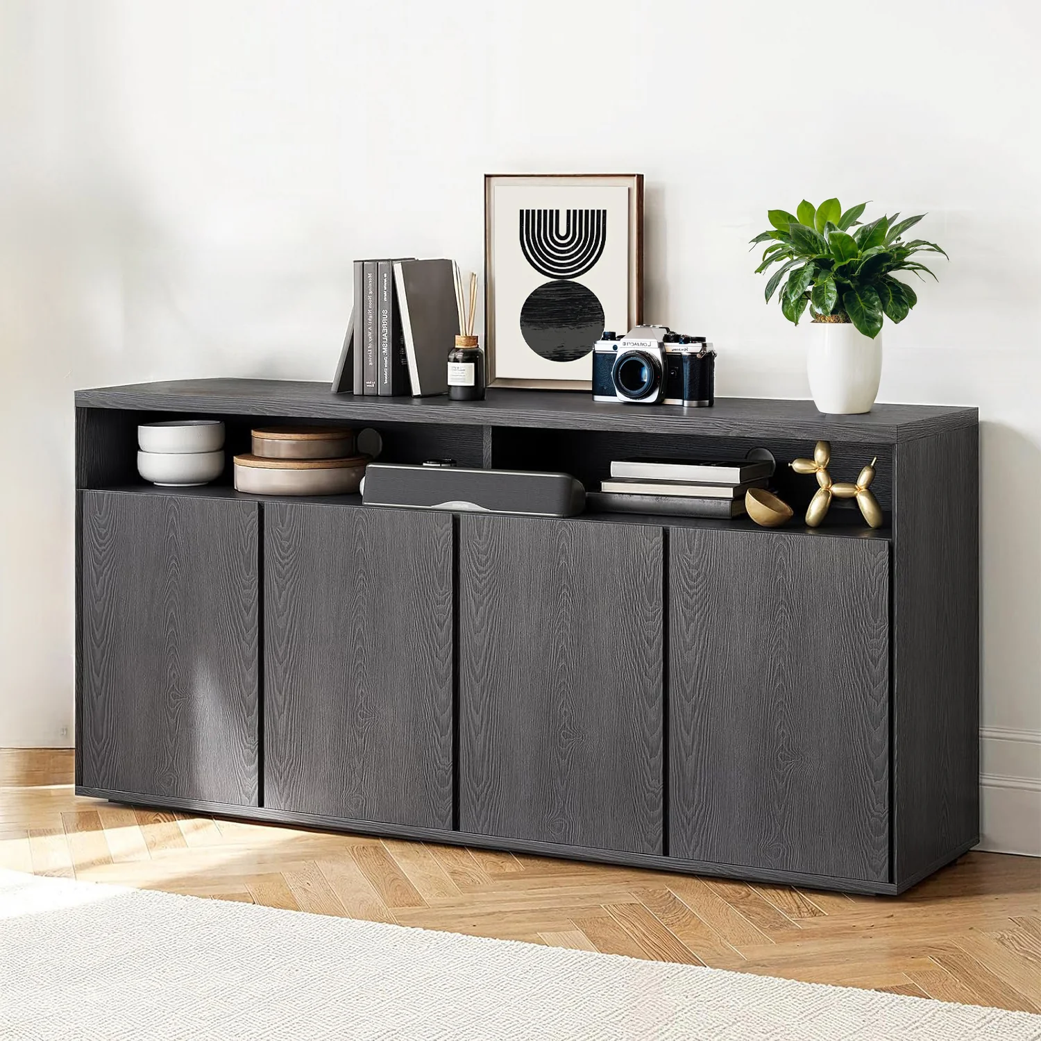 Artisan Discontinued 63 Storage Cabinet with Shelves and 4 Compartments For Kitchen Living Room Dining Room Bedroom Discontinued 63 Storage Cabinet with Shelves and 4 Compartments For Kitchen Living Room Dining Room Bedroom Secure