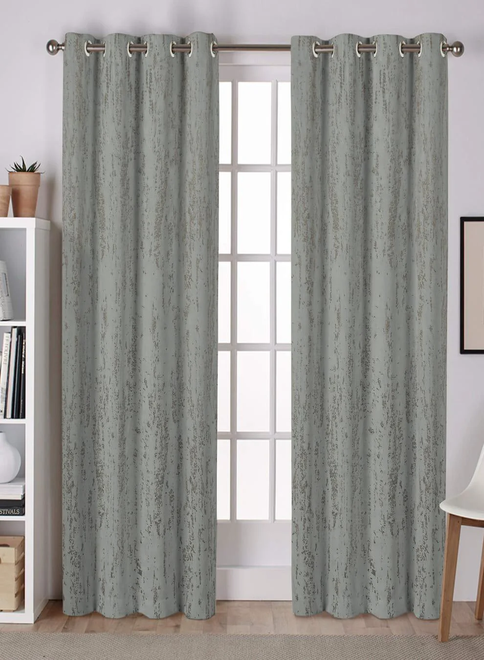 Next-Generation Lyon Cotton Room Darkening Curtains Premium Foil Print Sage Green Set of 2 Fully CustomizableThe Guide to Measuring and Choosing Curtains Top-Quality