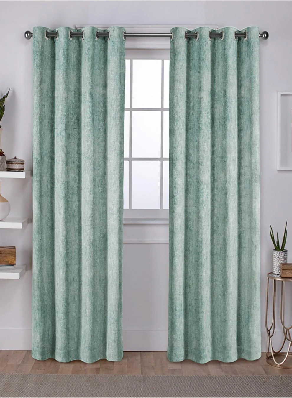 Solid Solana Room Darkening Curtains Elegant Minimal Print Seafoam Green Set of 2 Fully CustomizableThe Guide to Measuring and Choosing Curtains High-Quality