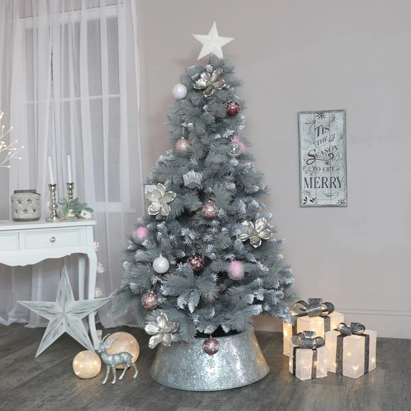 Healthy Large Grey Silver Tipped Christmas Tree 6ft Verified