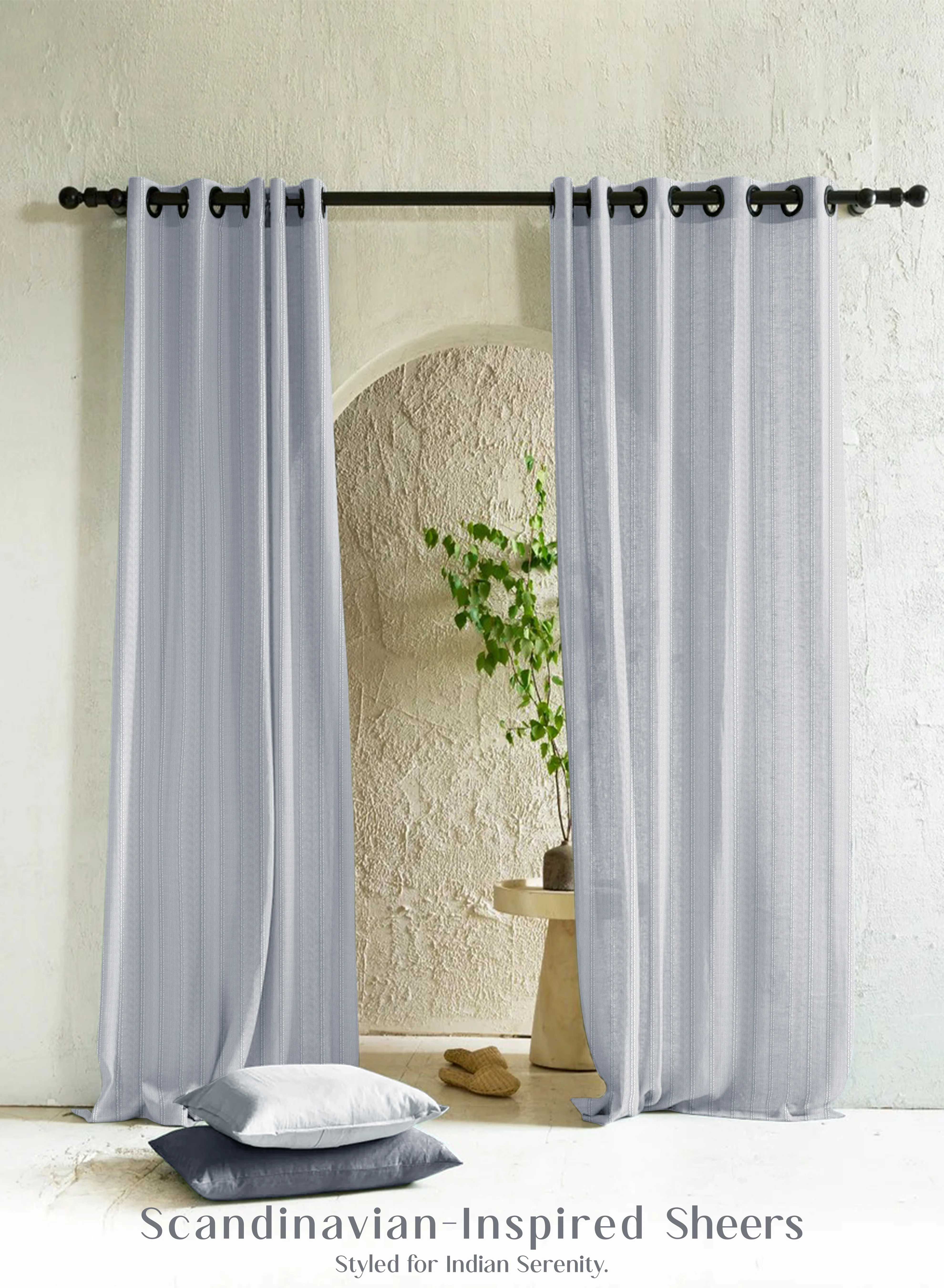 Genuine Amore Striped Sheer Curtains Airy Elegance Soft Light Filter Echo Blue Set of 2 Fully CustomizableThe Guide to Measuring and Choosing Curtains Sustainable