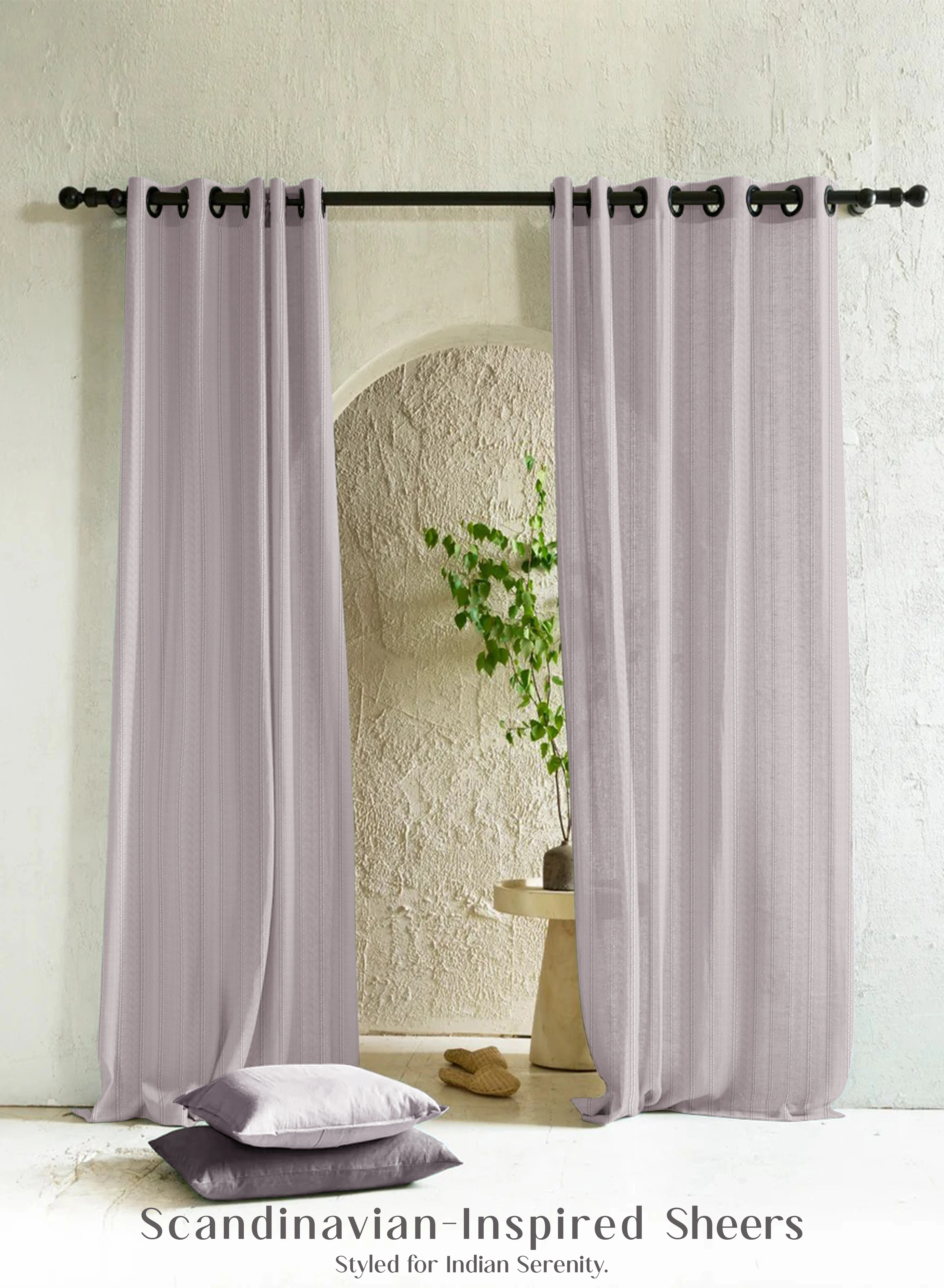 Artisan Amore Striped Sheer Curtains Airy Elegance Soft Light Filter Gray Set of 2 Fully CustomizableThe Guide to Measuring and Choosing Curtains Original
