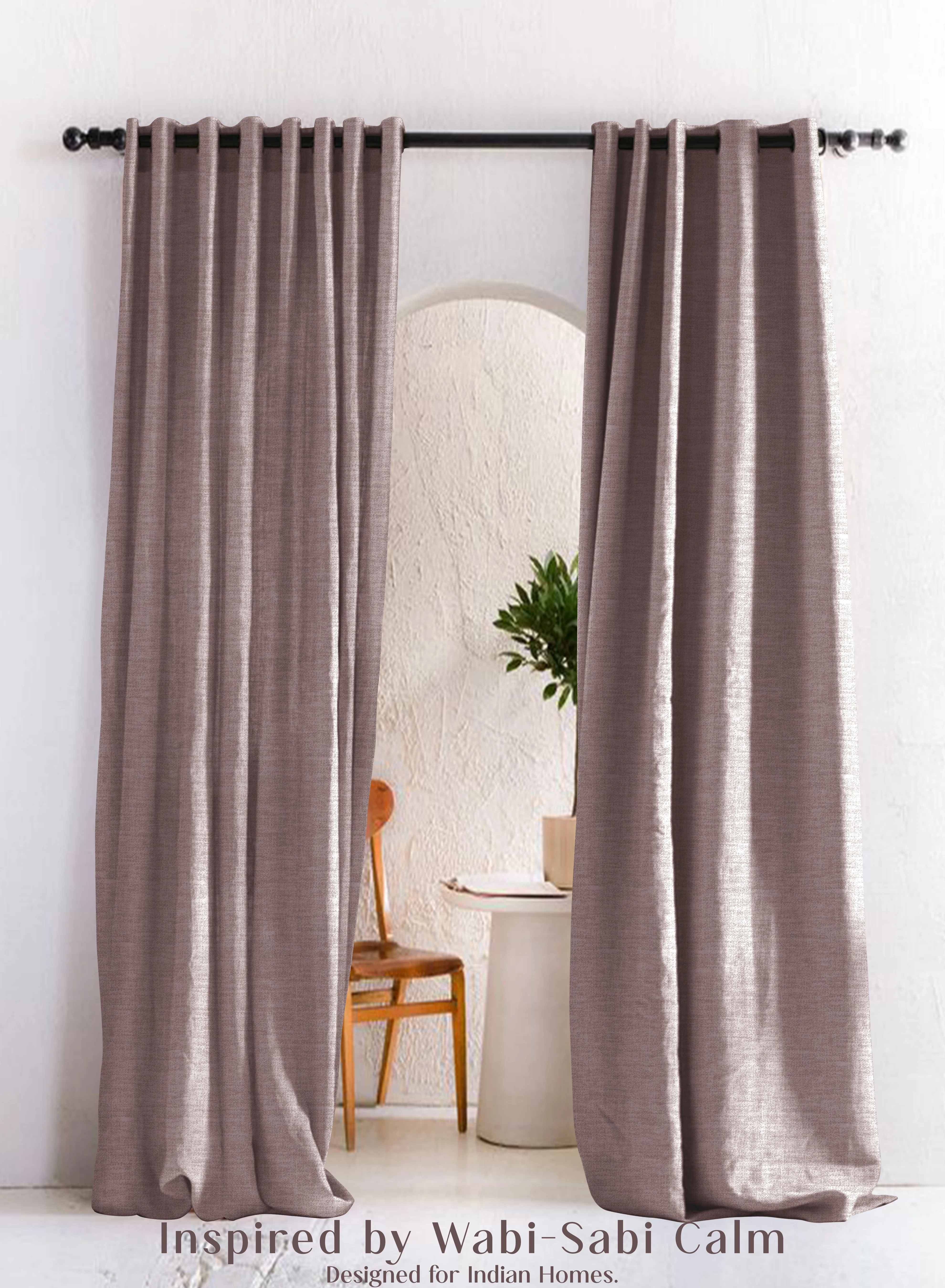 Stylish Amore Plain Cotton Room Darkening Curtains Modern Elegance Ash Brown Set of 2 Fully CustomizableThe Guide to Measuring and Choosing Curtains Consistent