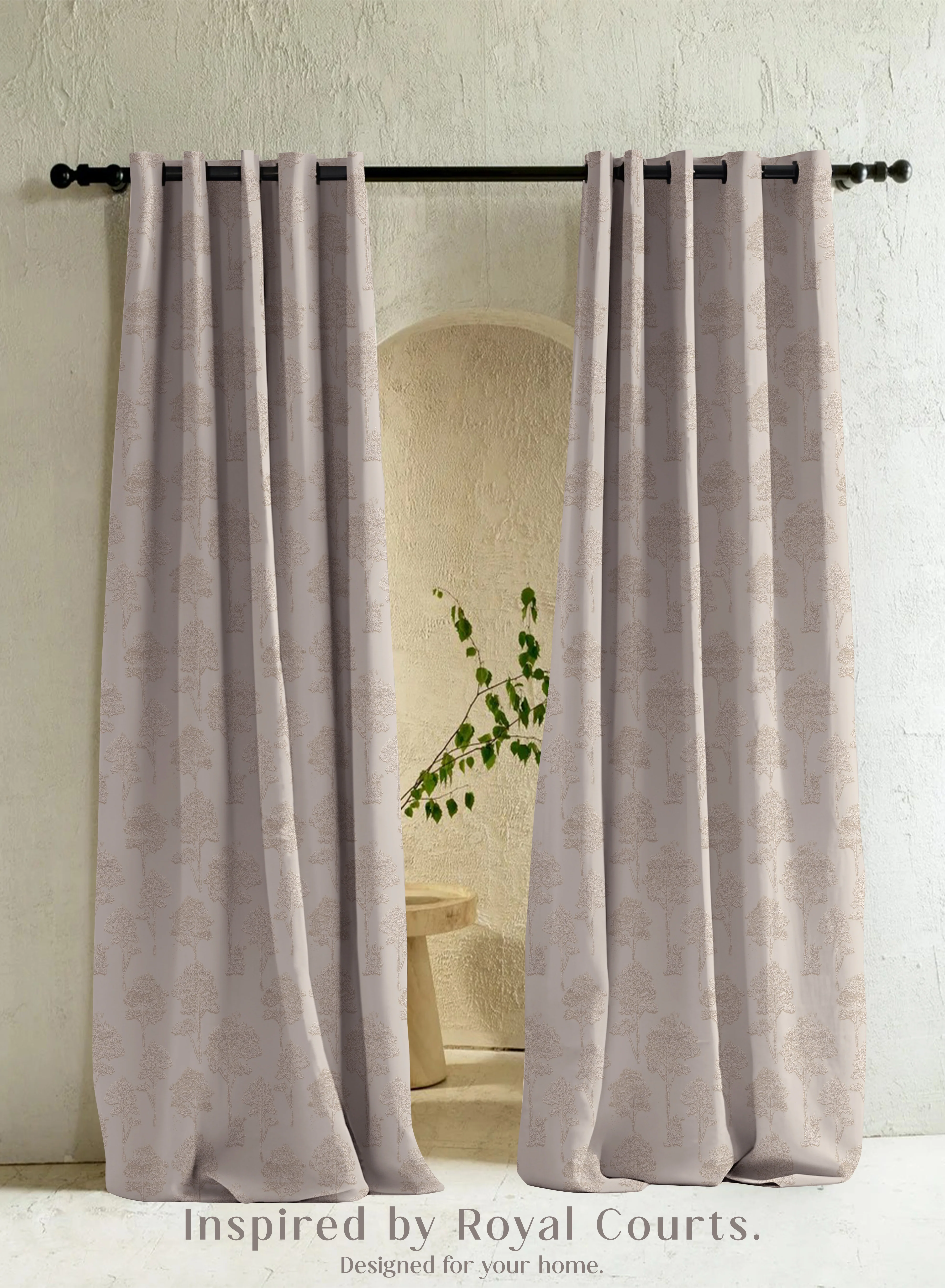 World-Class Bern Jacquard Room Darkening Curtains Scenic Tree Pattern Light Khaki Set of 2 Fully CustomizableThe Guide to Measuring and Choosing Curtains Dependable