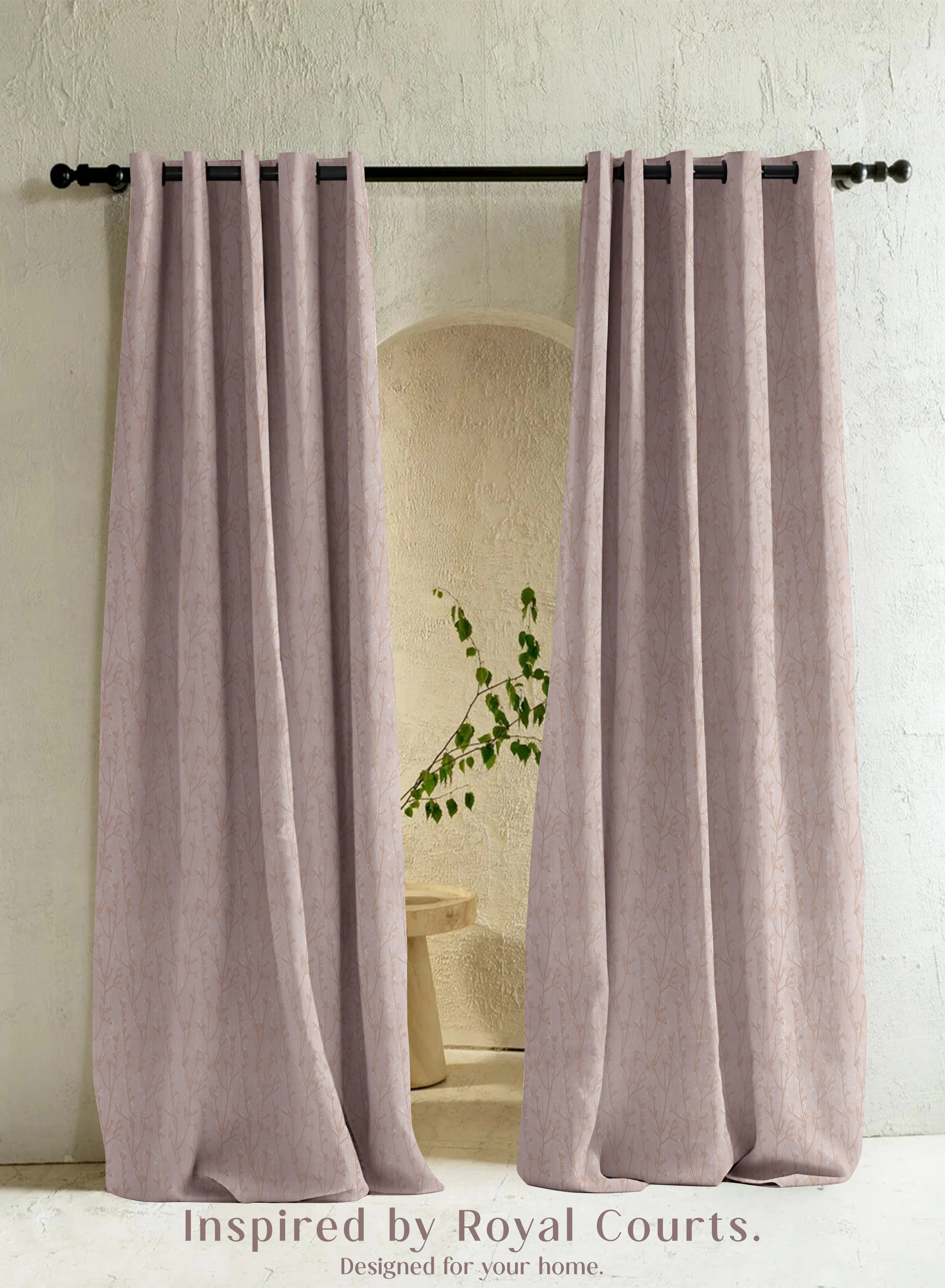 Minimalist Bern Jacquard Room Darkening Curtains Delicate Branch Embroidery Soft Brown Set of 2 Fully CustomizableThe Guide to Measuring and Choosing Curtains Breathable