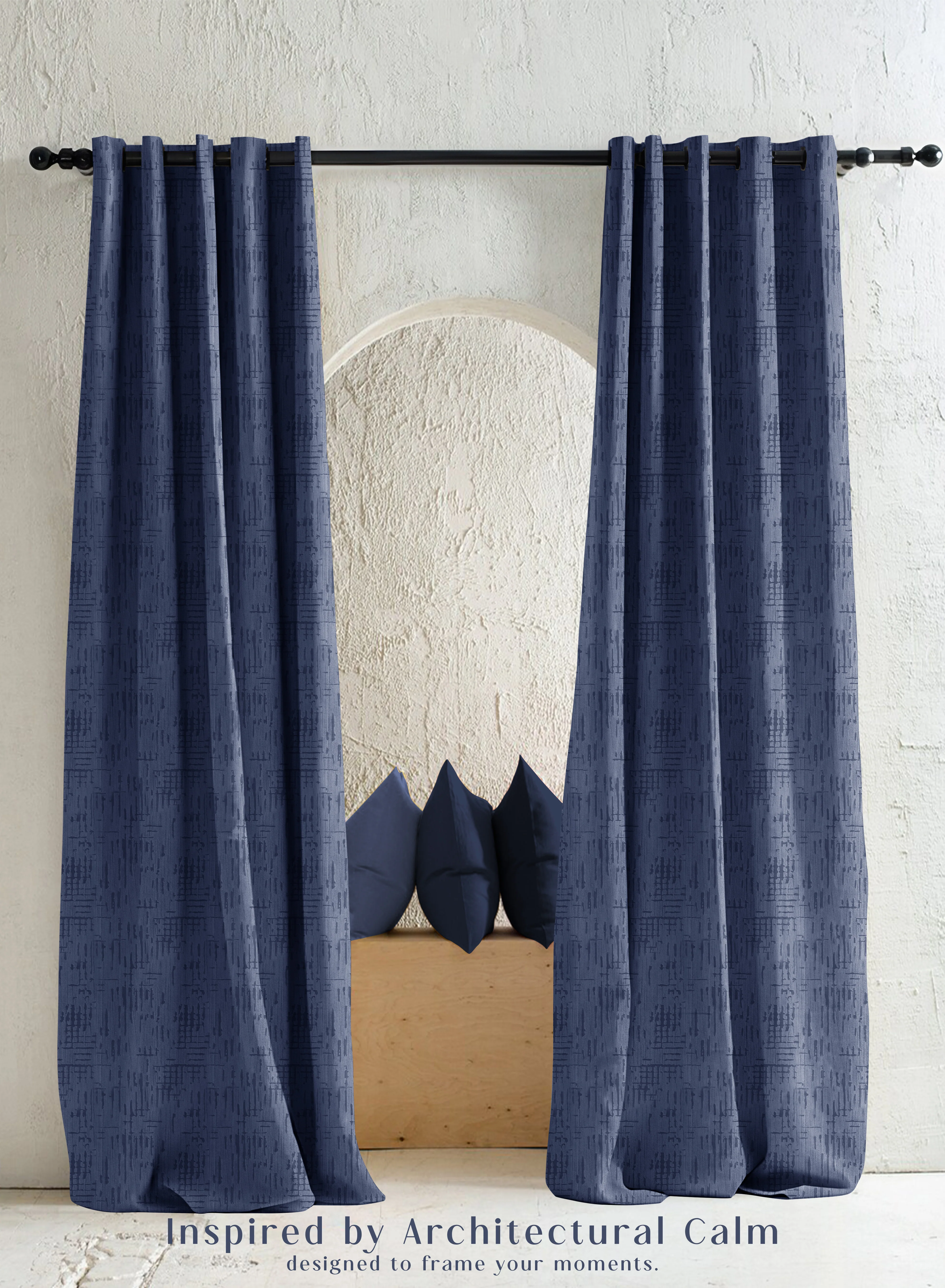 Sophisticated Elsa Textured Room Darkening Curtains Modern Aesthetic Royal Blue Set of 2 Fully CustomizableThe Guide to Measuring and Choosing Curtains Elegant