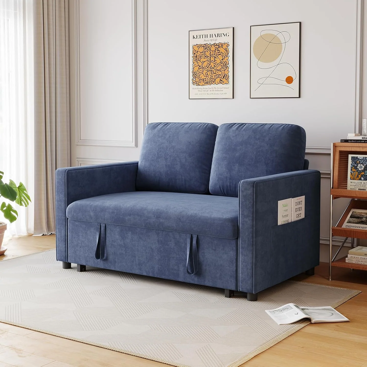 Selected 54 Inch Convertible Sleeper Sofa Bed with Side Pockets and Dual Charging Ports Chenille 3 in 1 Pull Out Sofa Bed with Adjustable Backrest54 Inch Convertible Sleeper Sofa Bed with Side Pockets and Dual Charging Ports Chenille 3 in 1 Pull Out Sofa Bed with Adjustable Backrest Green