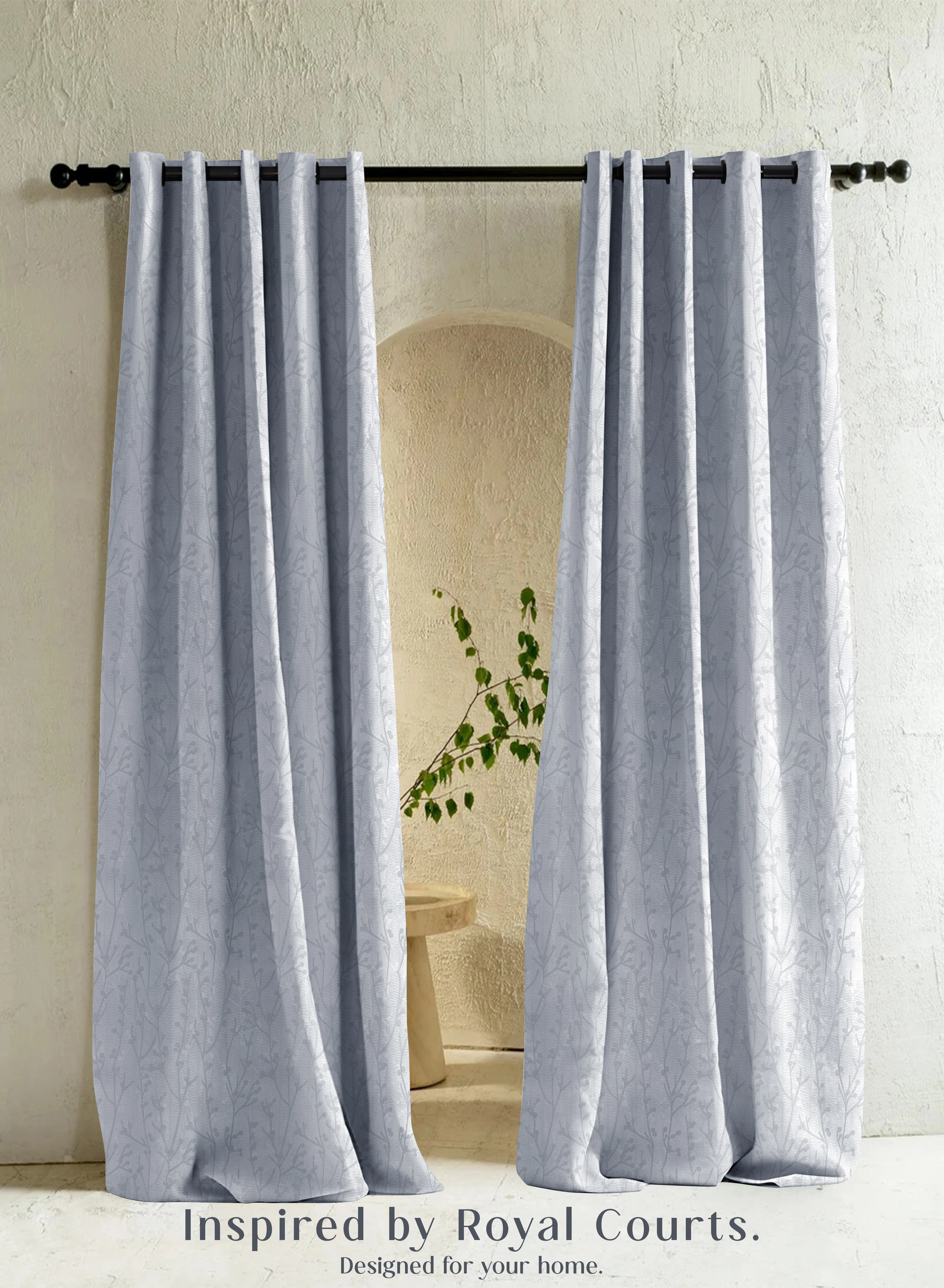 Pure Bern Jacquard Blackout Curtains Delicate Branch Embroidery Total Light Block Arctic Blue Set of 2 Fully CustomizableThe Guide to Measuring and Choosing Curtains Quality
