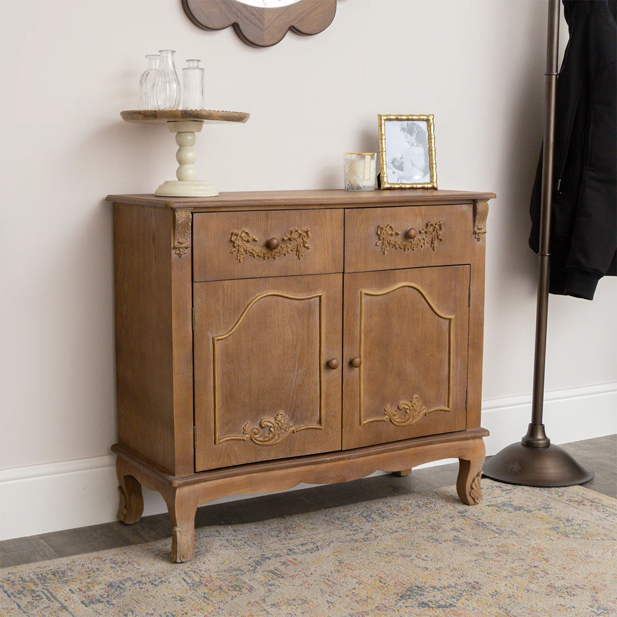 Natural Large Wooden Sideboard Cupboard – Pays Du Bois Range Excellent