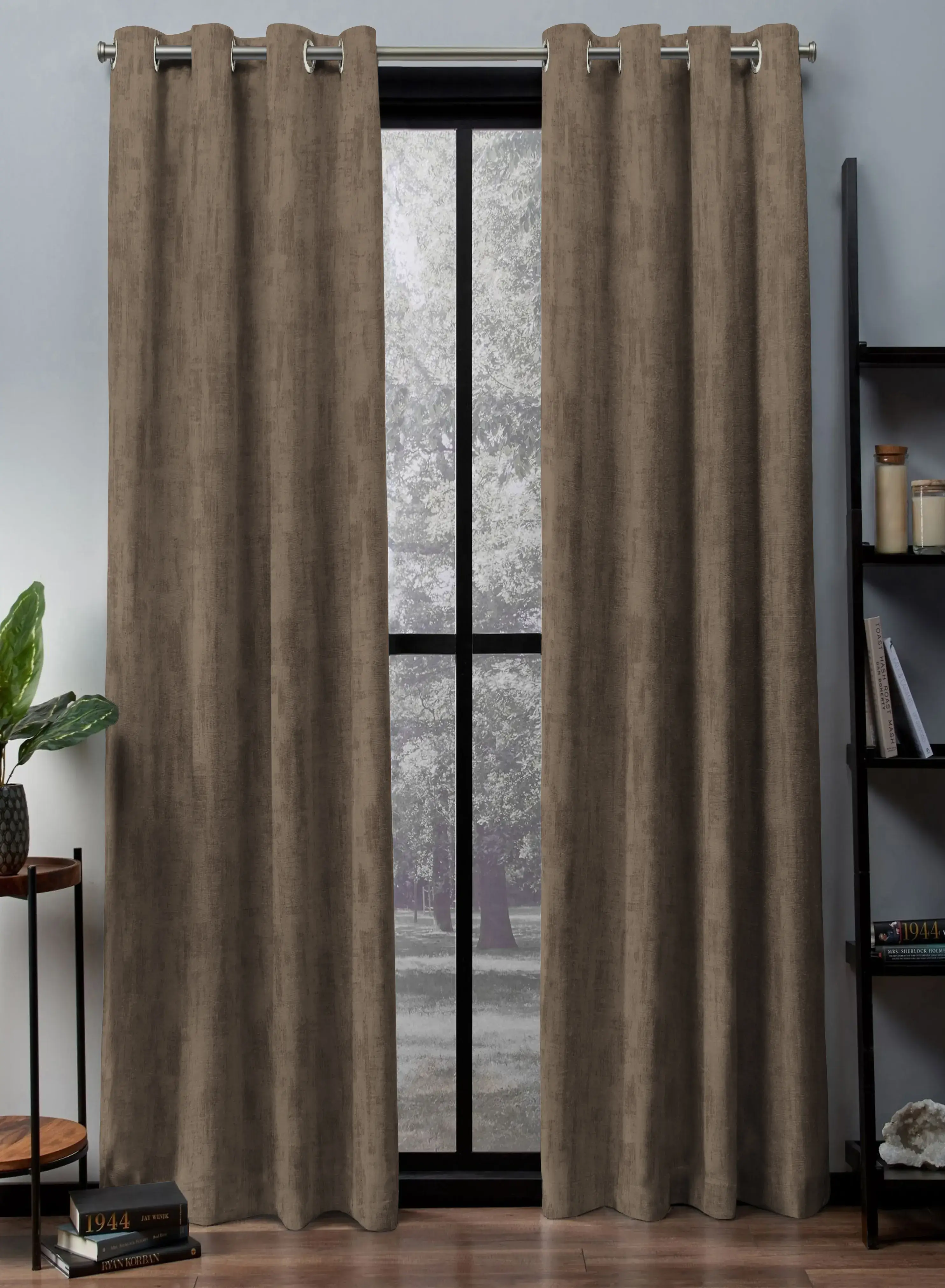 High-Grade Bling Rustic Vibe Blackout Curtains Cotton Cocoa Brown Set of 2The Guide to Measuring and Choosing Curtains Specialty