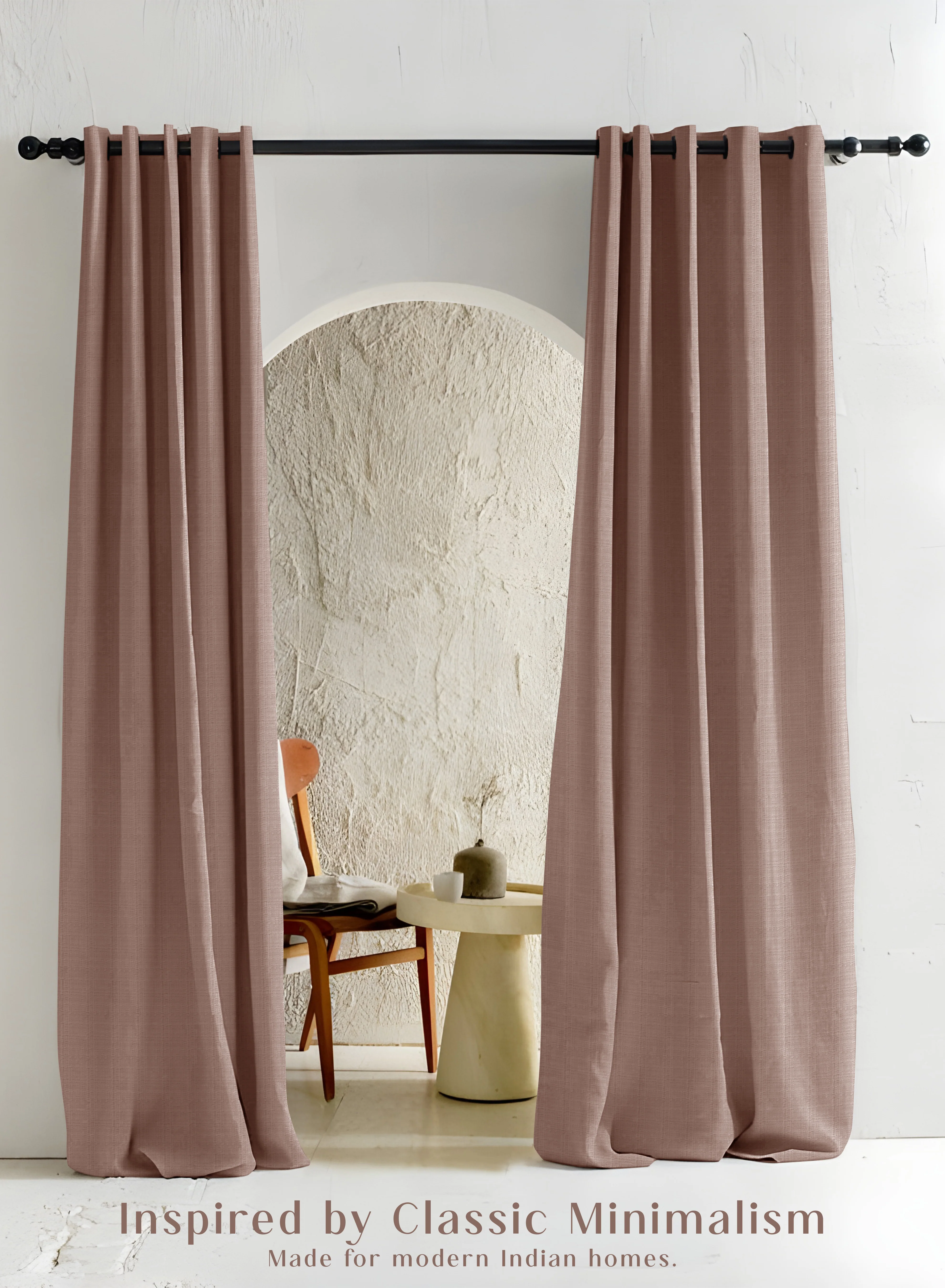 Unique Cocoon Minimal Texture Blackout Curtains Modern Aesthetic Total Light Block Pale Brown Set of 2 Fully CustomizableThe Guide to Measuring and Choosing Curtains Fine Crafted