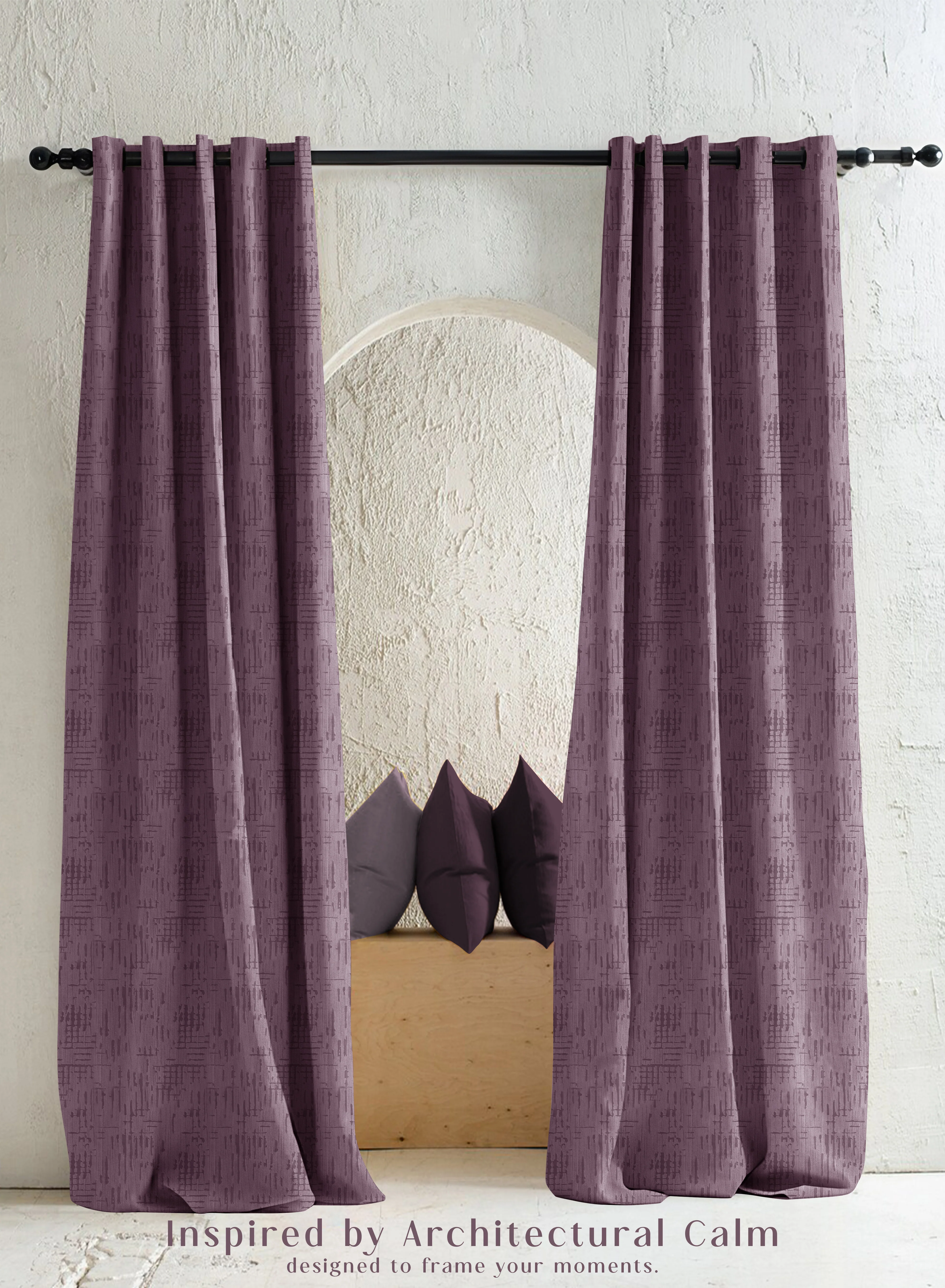 Advanced Elsa Textured Blackout Curtains Modern Aesthetic Total Light Block Old Mauve Set of 2 Fully CustomizableThe Guide to Measuring and Choosing Curtains Expertly Made