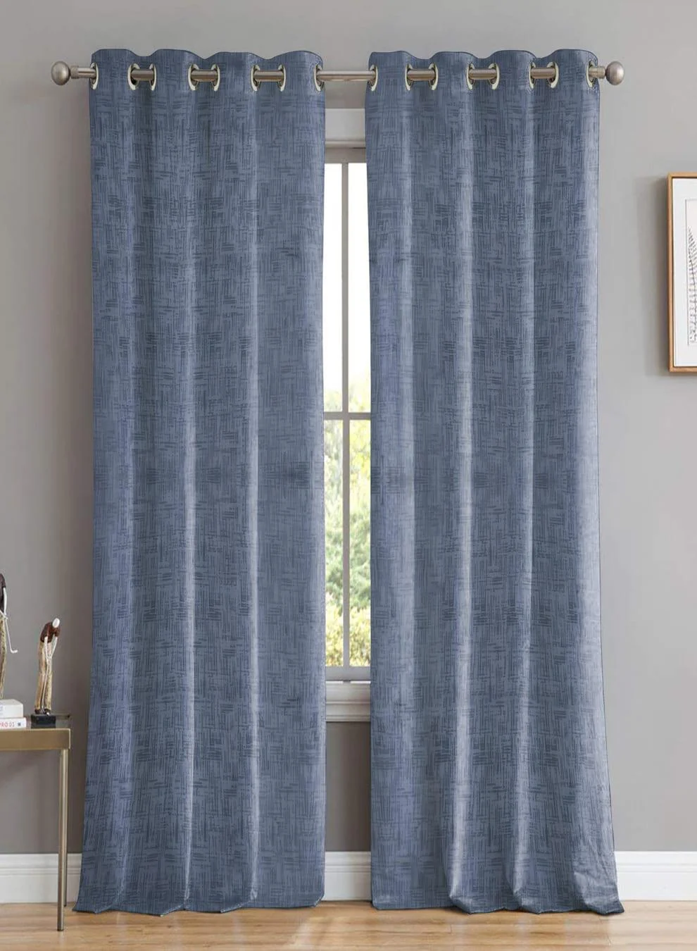 Durable Elwana Jacquard Blackout Curtains Blue Set of 2 Pattern 2 The Guide to Measuring and Choosing Curtains Convenient