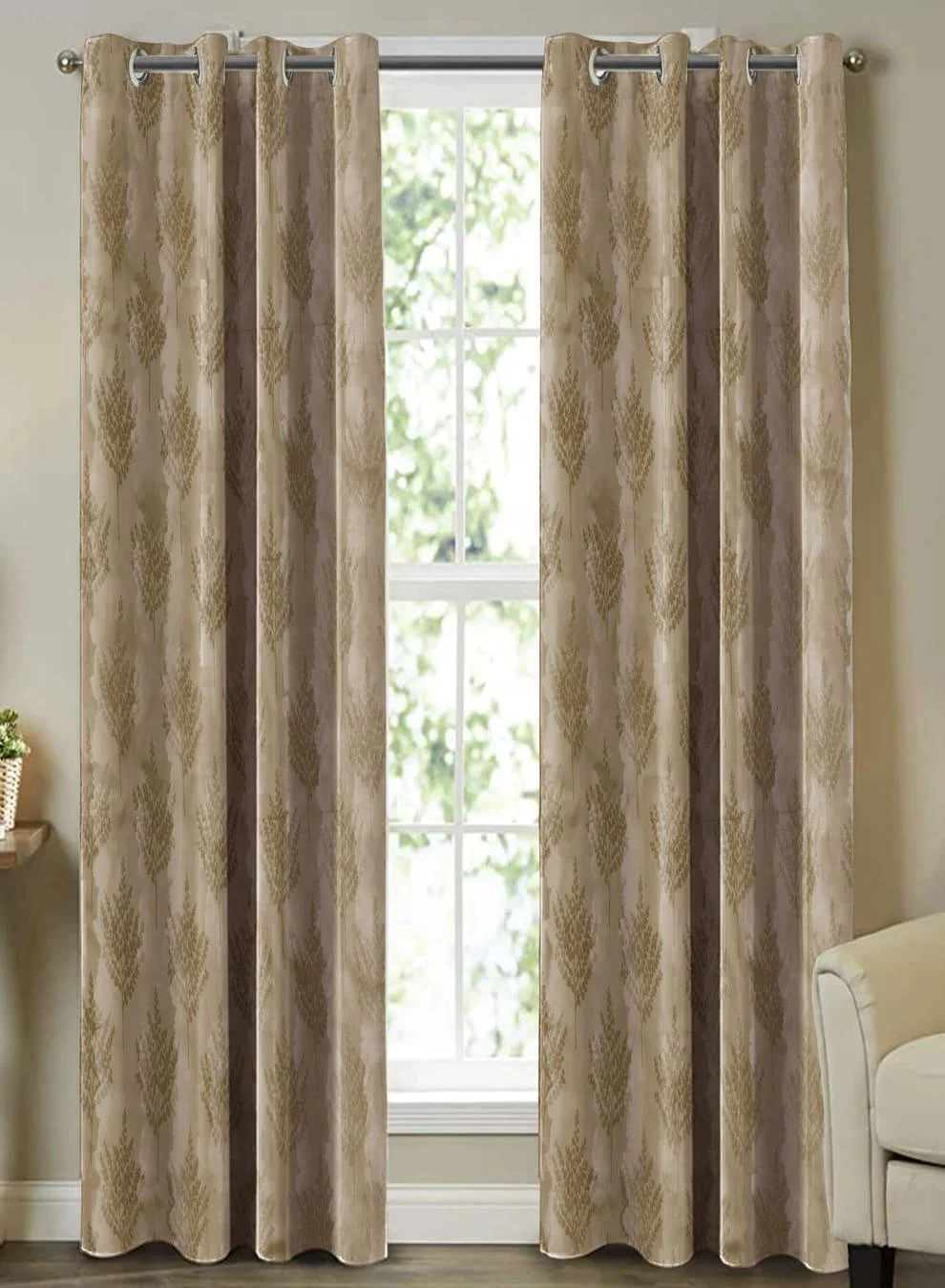 Responsible Farella Jacquard Blackout Curtains Pale Brown Set of 2 Pattern 4 The Guide to Measuring and Choosing Curtains Powerful