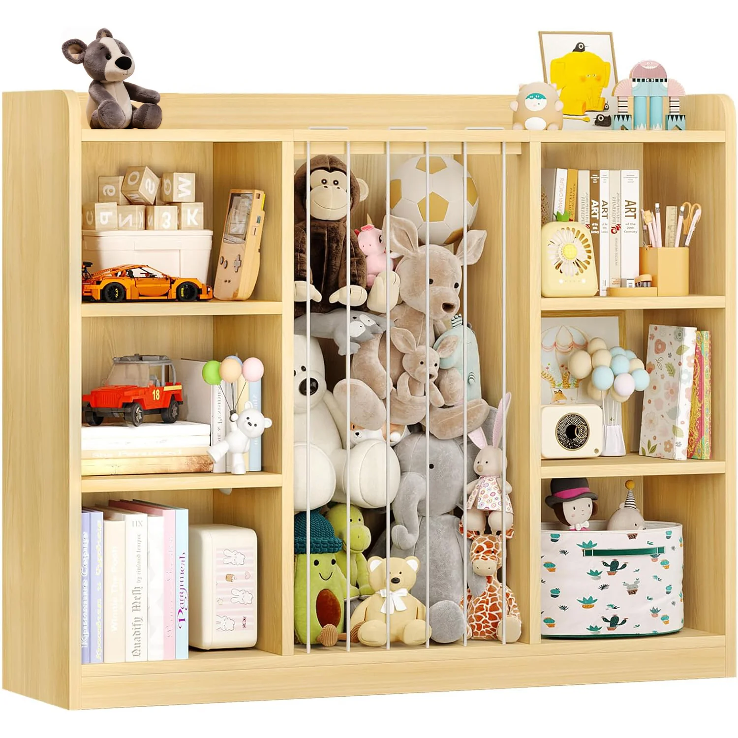 Secure Toy Storage Organizer Stuffed Animal Storage Kids Bookshelf Toy Organizers and Storage with 6 Storage Cubbies and Stuffed Animal ZooToy Storage Organizer Stuffed Animal Storage Kids Bookshelf Toy Organizers and Storage with 6 Storage Cubbies and Stuffed Animal Zoo Superior