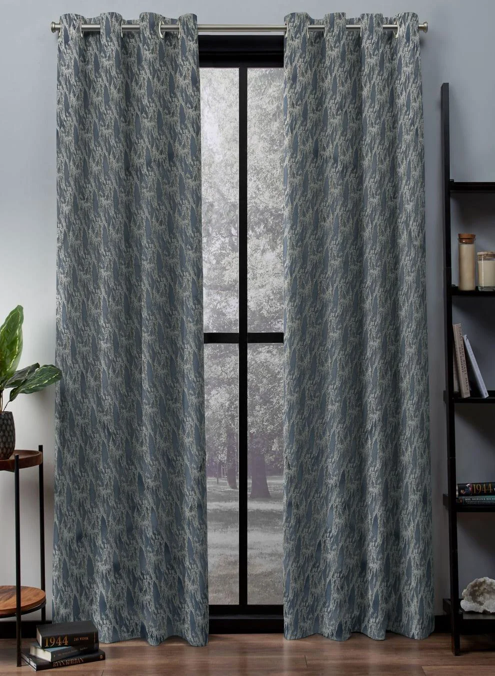 Responsible Flavia Jacquard Blackout Curtains Artistic Texture Total Light Block Turkish Blue Set of 2 Fully CustomizableThe Guide to Measuring and Choosing Curtains Healthy