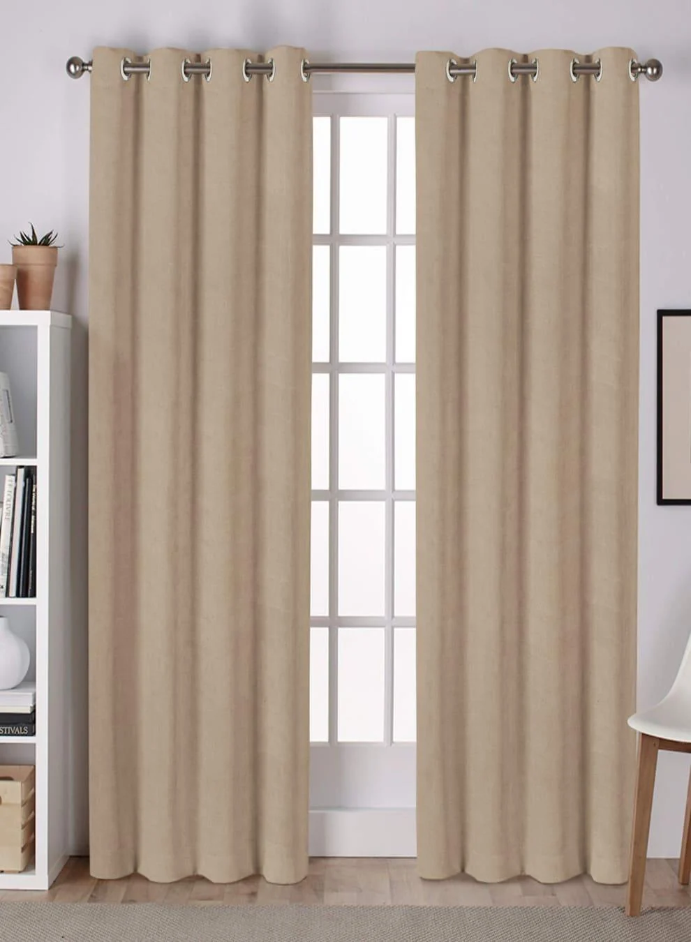 First-Class Lyon Cotton Blackout Curtains Plain Elegance for Modern Homes Total Light Block Camel Set of 2 Fully CustomizableThe Guide to Measuring and Choosing Curtains User-Friendly