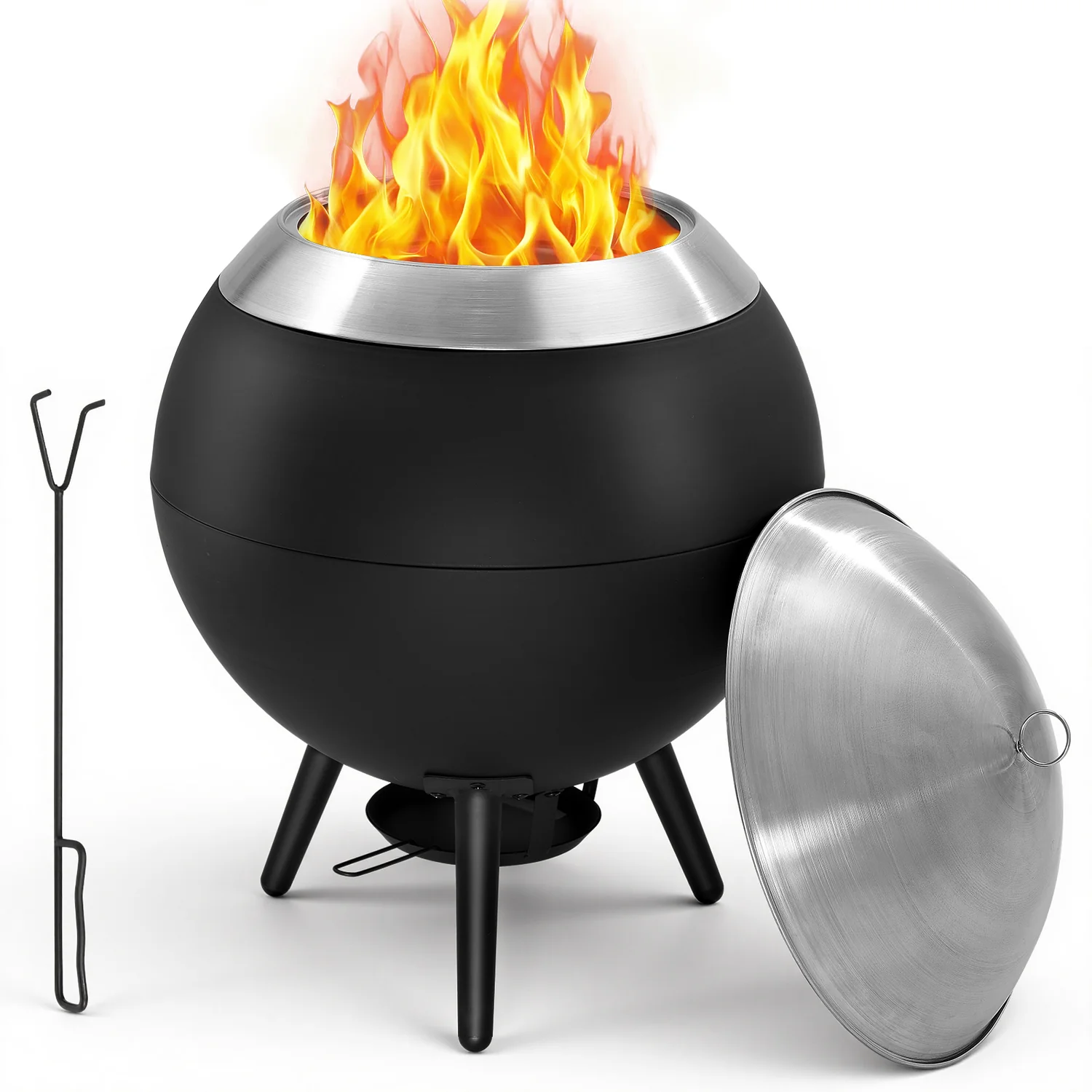 Premium Smokeless Firepit Wood Burning Fire Pit with Steel Grill Rack Removable Ash Pan ShelterSmokeless Firepit Wood Burning Fire Pit with Steel Grill Rack Removable Ash Pan Shelter Official
