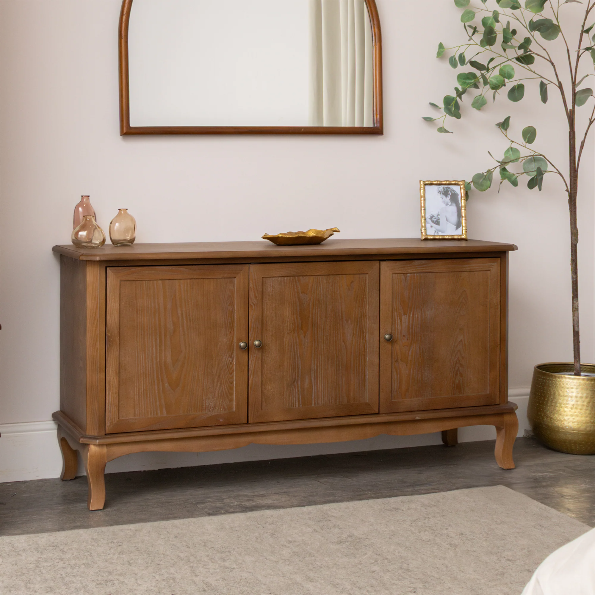 Pure Dark Wood 3 Door Sideboard – Ashwell Range World-Class