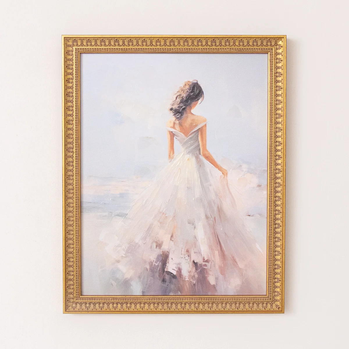 Natural Large Vintage Princess Gold Framed Wall Print – 40cm x 50cm Elite