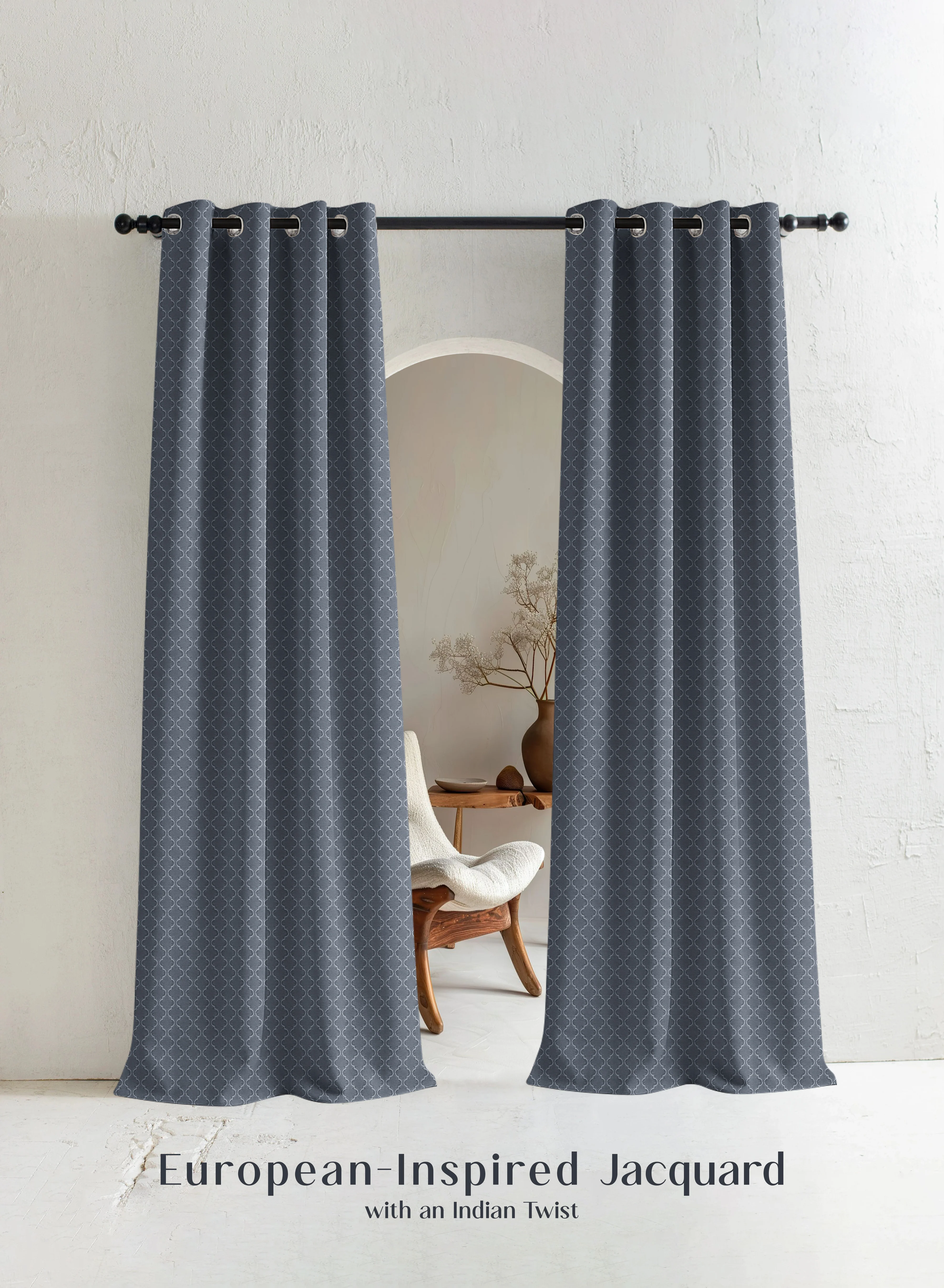 Proven Teramo Jacquard Room Darkening Curtains Crest Jacquard Weave Abstract Gray Set of 2 Fully CustomizableThe Guide to Measuring and Choosing Curtains Authentic