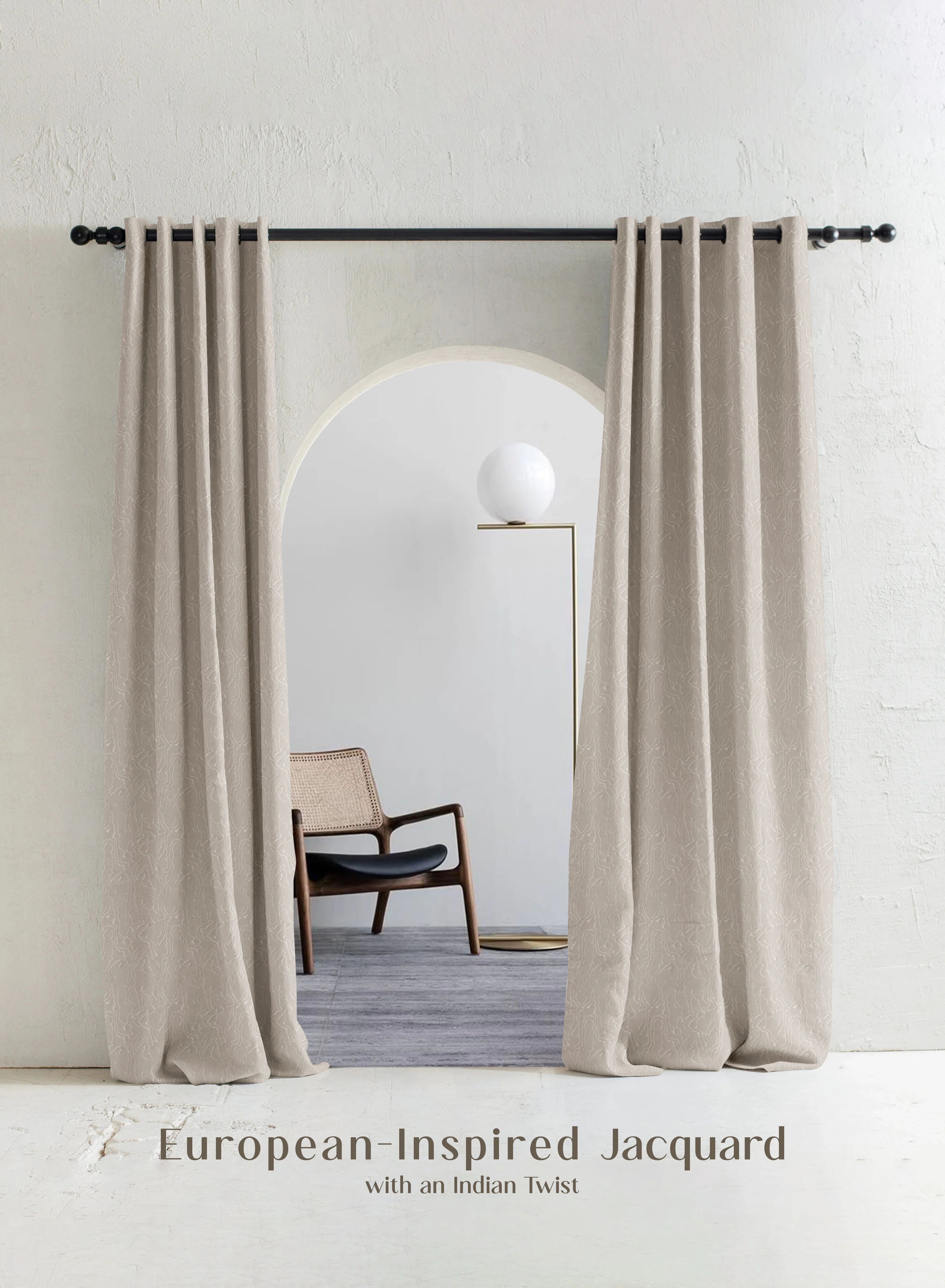 Powerful Teramo Jacquard Blackout Curtains Drift Jacquard Weave Total Light Block Sahara Beige Set of 2 Fully CustomizableThe Guide to Measuring and Choosing Curtains High-Performance