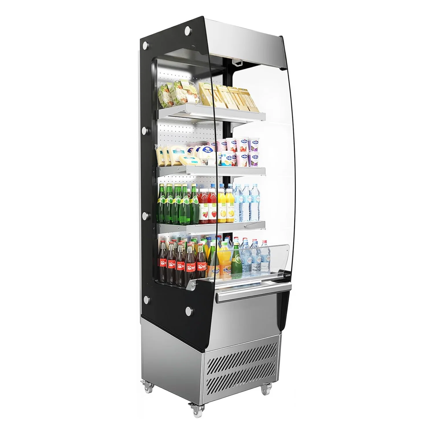 Traditional Commercial Display Refrigerator 7.8 Cu. Ft LED Glass Door Merchandiser Cooler for Store Restaurant SupermarketCommercial Display Refrigerator 7.8 Cu. Ft LED Glass Door Merchandiser Cooler for Store Restaurant Supermarket Proven