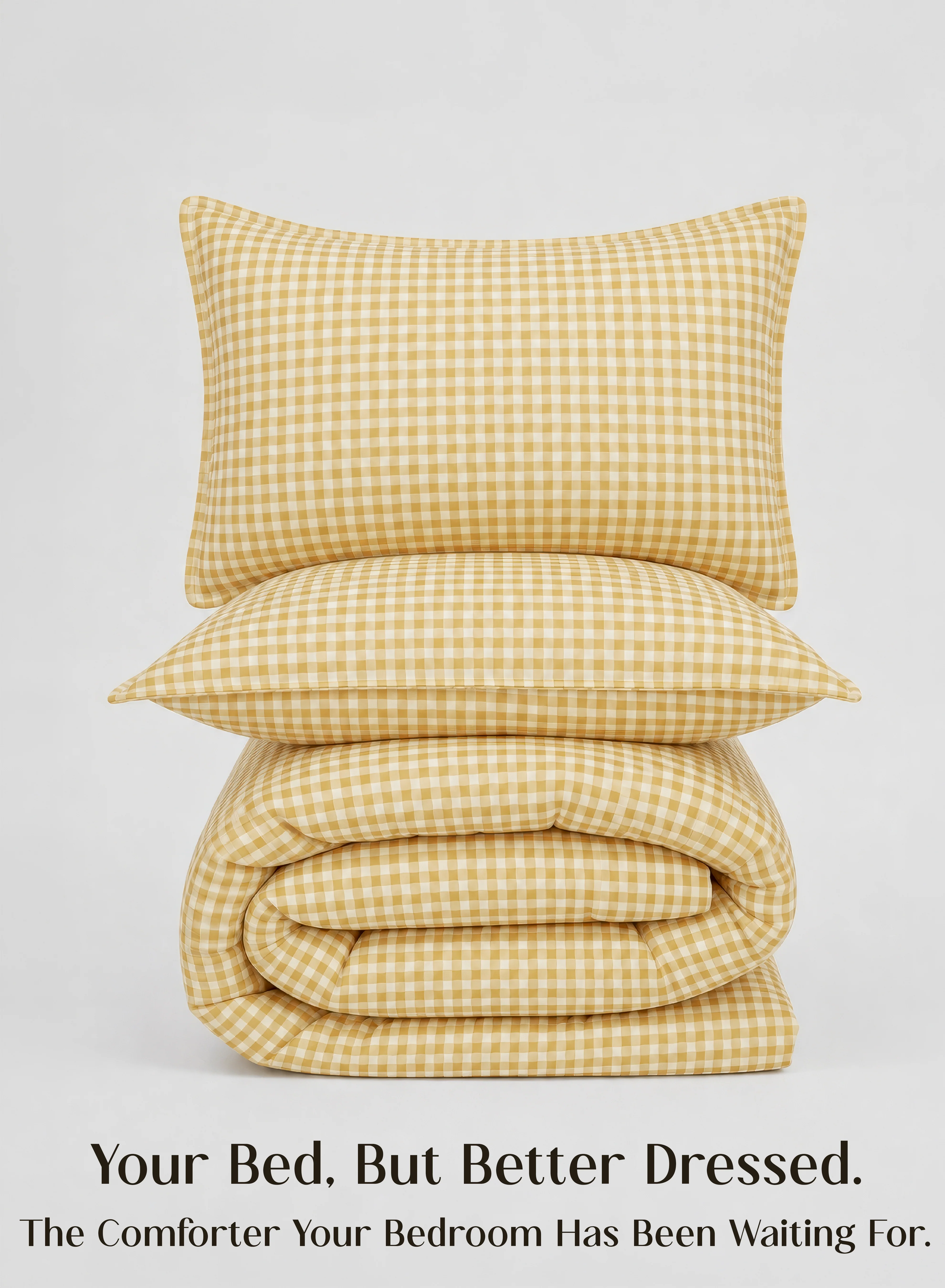 Fashionable Crayonic™ 5-Piece AC Comforter Set Signature Designer Comforter Set Sunlit Gingham Premium