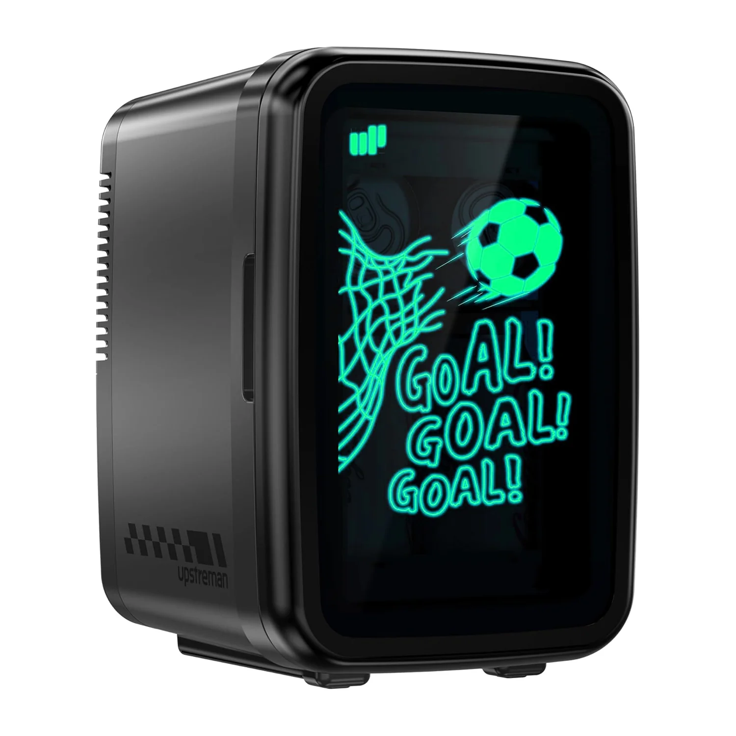 Relaxed Mini Fridge 4L Football Print Compact Refrigerator with 7-Color LED Lights Portable Cooler Warmer for Bedroom Car SkincareMini Fridge 4L Football Print Compact Refrigerator with 7-Color LED Lights Portable Cooler Warmer for Bedroom Car Skincare Trendy