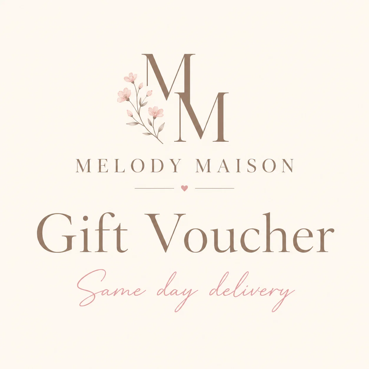 Sustainable Melody Maison Gift Card – SAME DAY DELIVERY Soft
