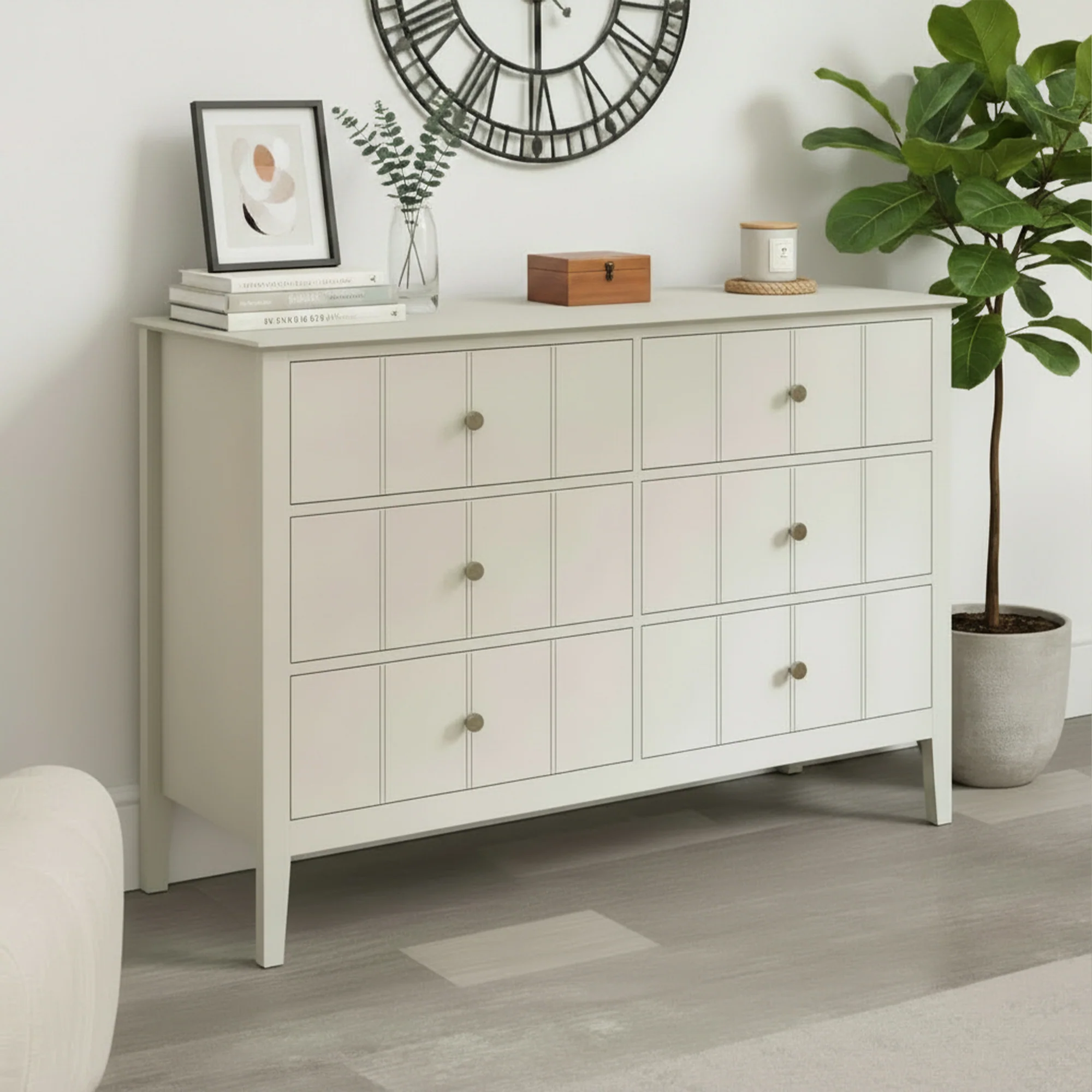 Advanced Ivory 6 Drawer Chest Of Drawers – Padstowe Ivory Range Comfortable