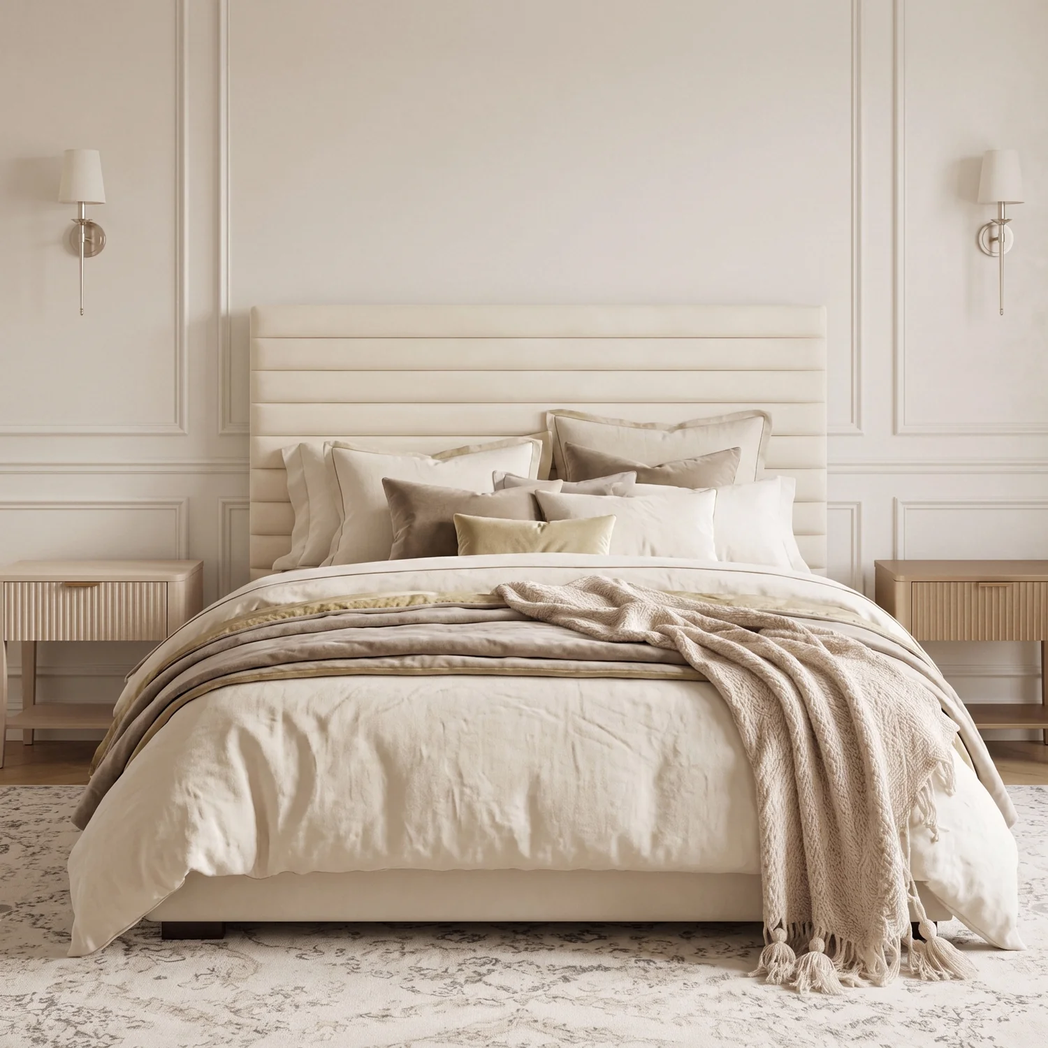 Artisan Velvet Upholstered Platform Bed Frame with Adjustable Headboard Horizontal Channel Tufting No Box Spring NeededVelvet Upholstered Platform Bed Frame with Adjustable Headboard Horizontal Channel Tufting No Box Spring Needed Fast