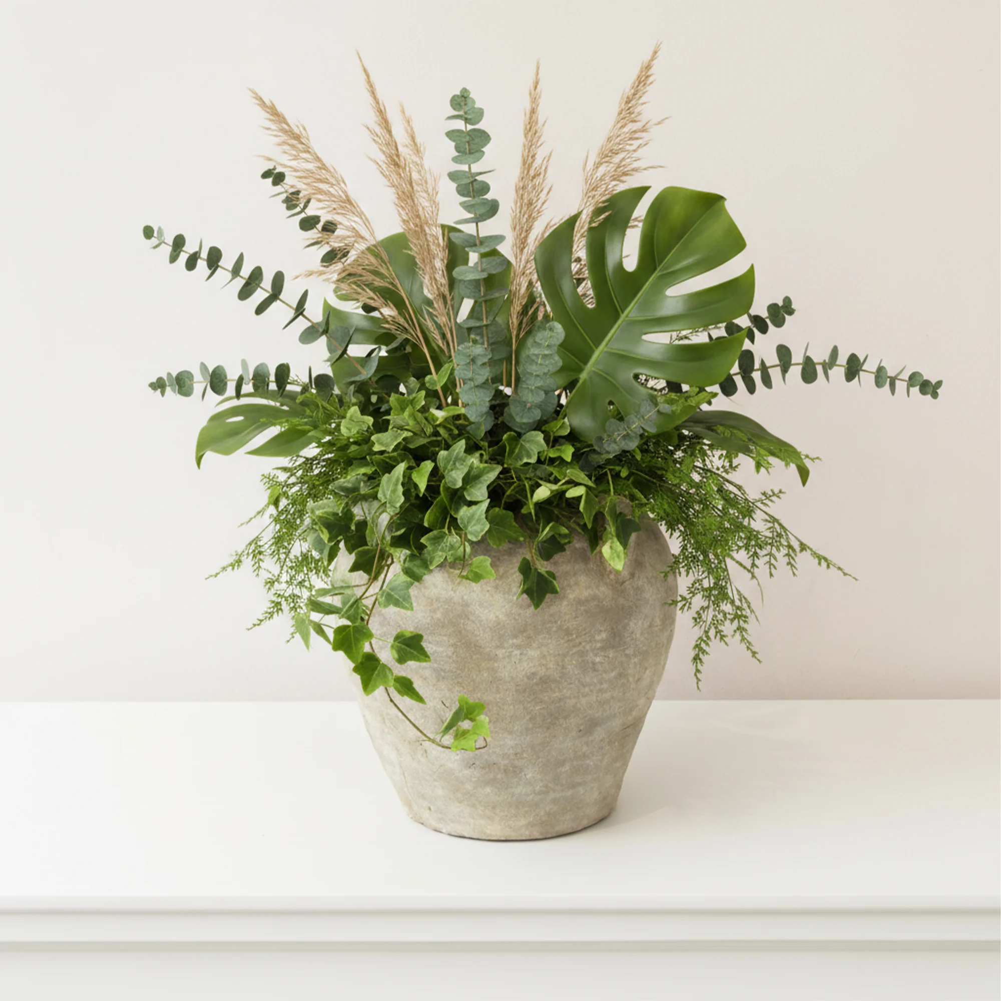 Soft Large Cream Stone Medora Vase – 26.5cm Healthy