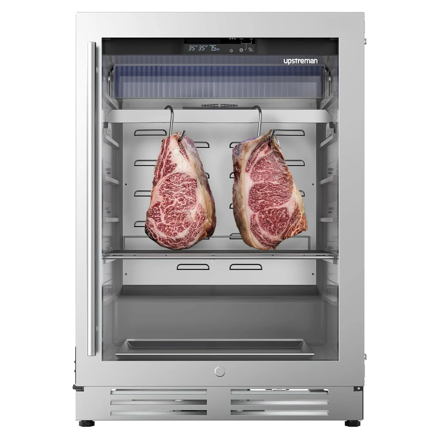 Minimalist Dry Aging Fridge for Steak Meat 3.5 Cu.Ft Dry Aged Beef Fridge with 149 lbs Capacity for Restaurant KitchenDry Aging Fridge for Steak Meat 3.5 Cu.Ft Dry Aged Beef Fridge with 149 lbs Capacity for Restaurant Kitchen Soft