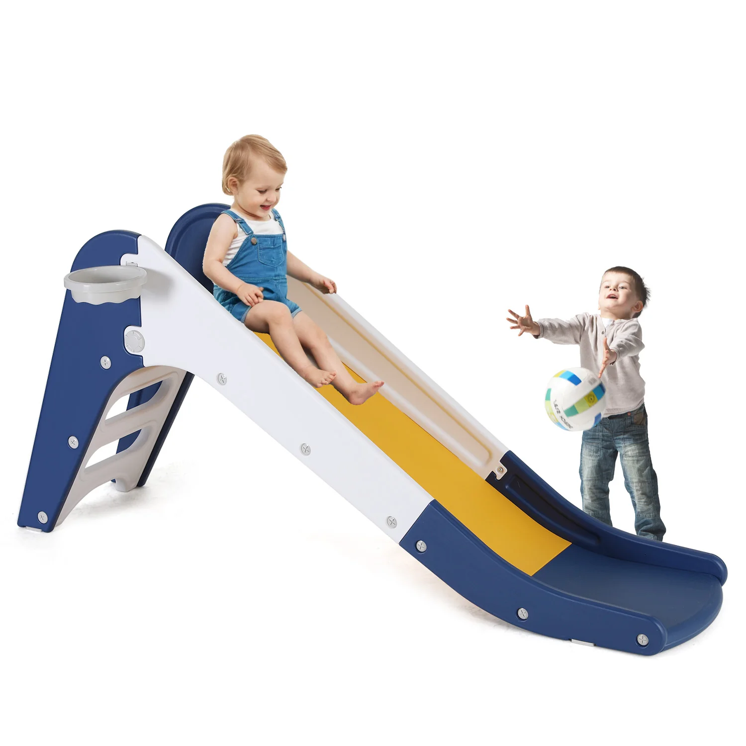 Unique standing Kids Slide Toddler Slide Climber with Basketball Hoopstanding Kids Slide Toddler Slide Climber with Basketball Hoop Comfortable