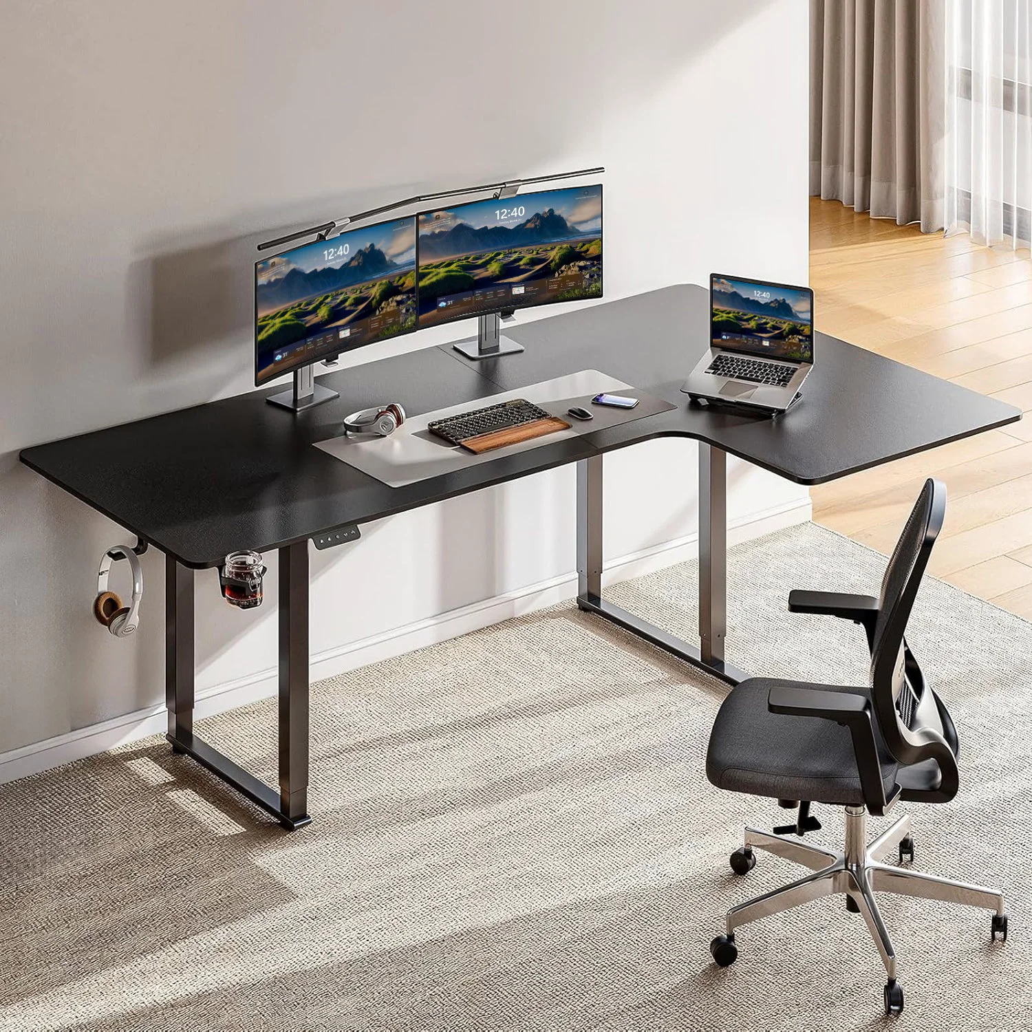 High-Grade L Shaped Desk Electric Standing Desk with Dual Motors and Memory Controller 71 x 43 InchL Shaped Desk Electric Standing Desk with Dual Motors and Memory Controller 71 x 43 Inch High-Performance